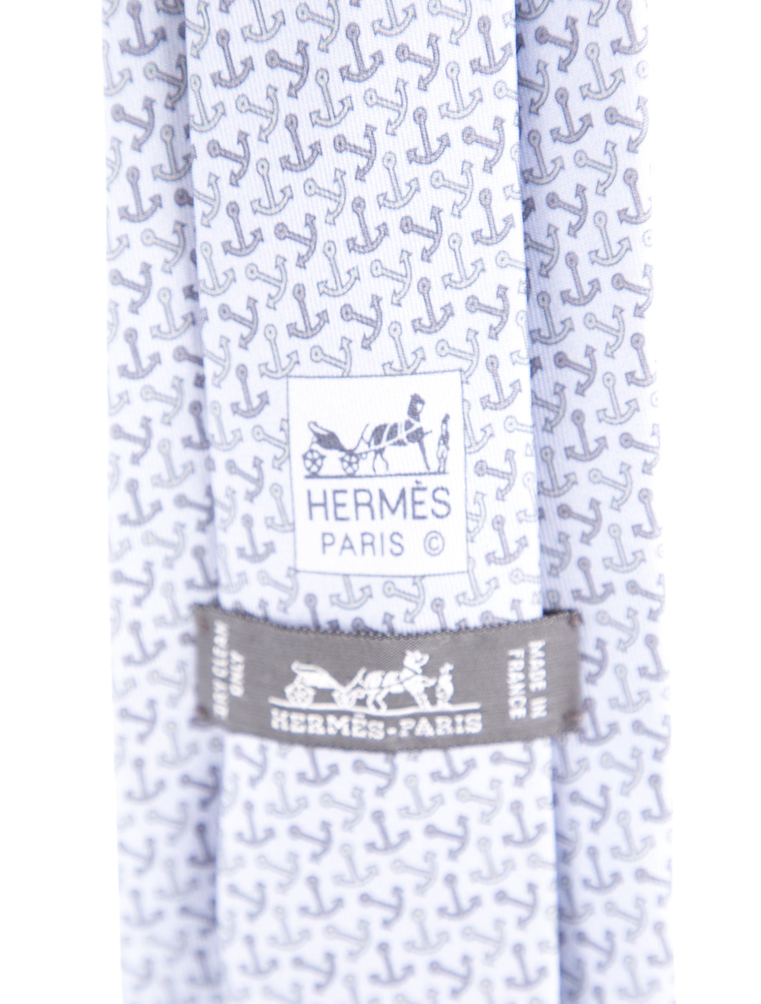 Hermès Pattern Print Silk Tie