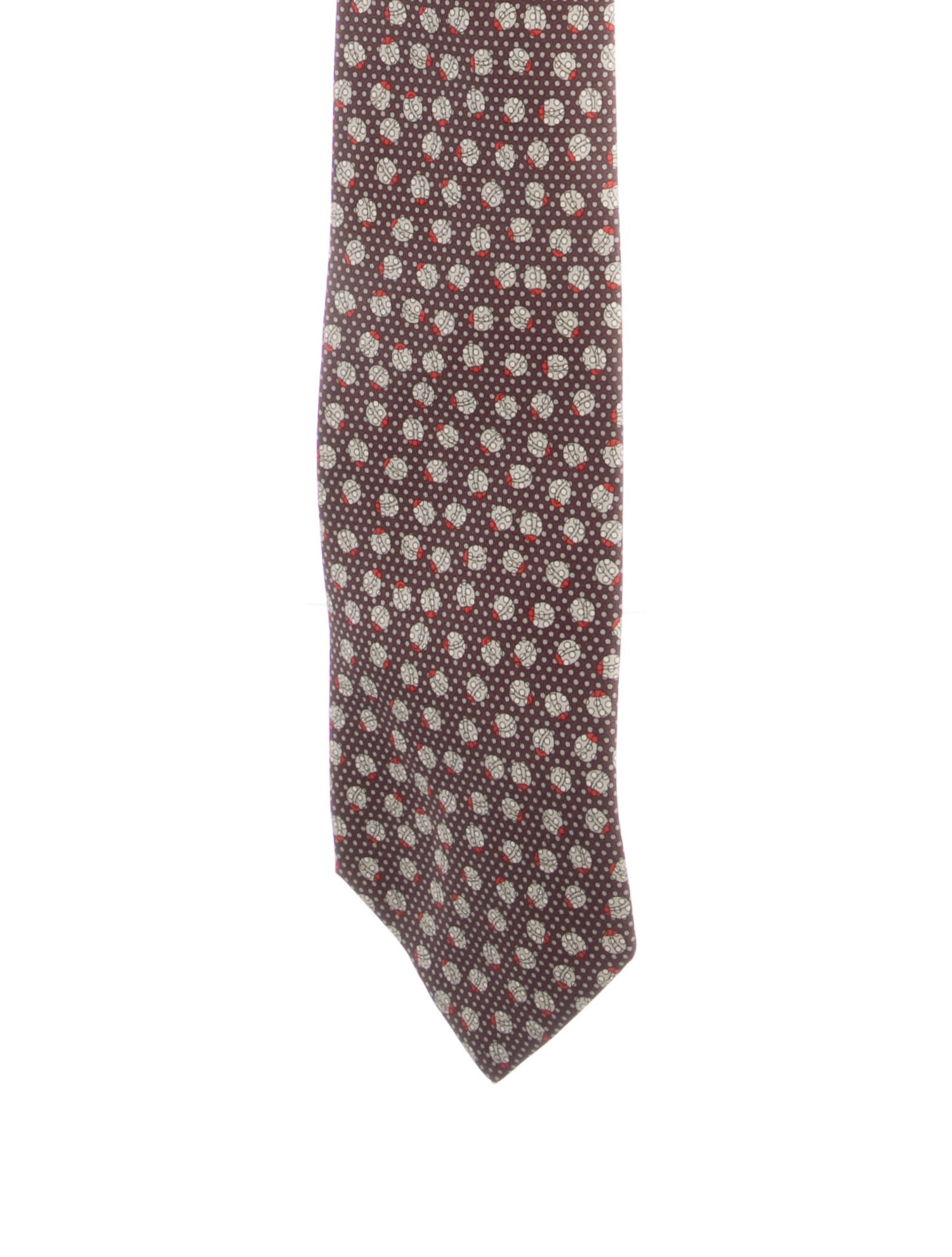 Hermès Pattern Print Silk Tie