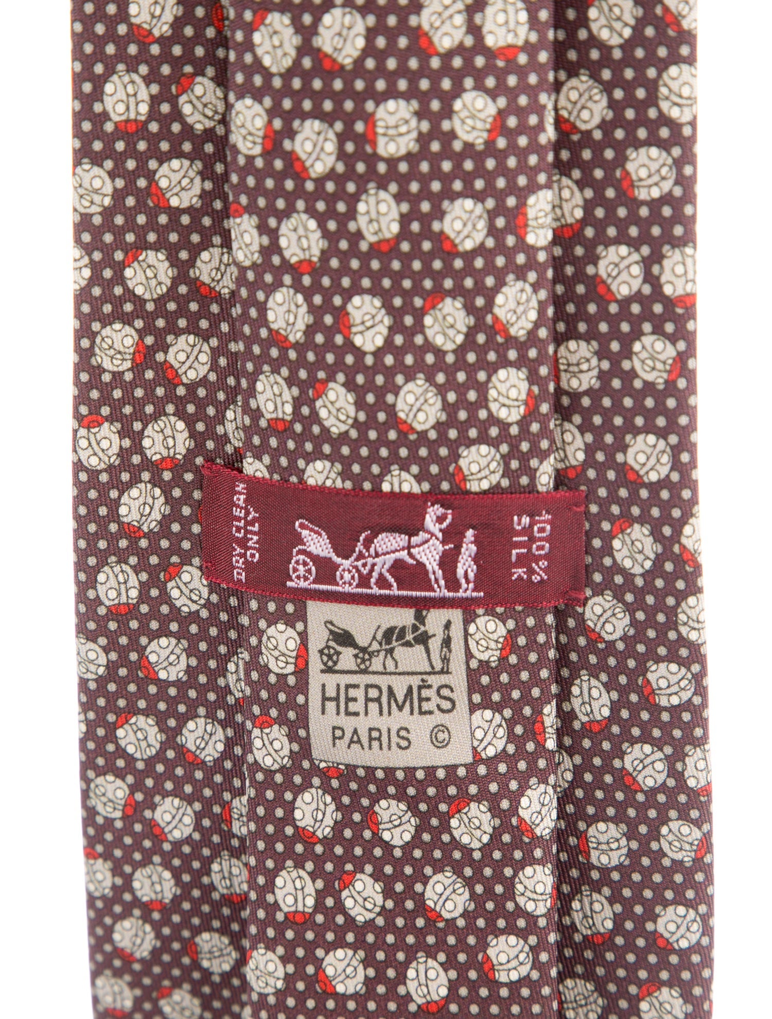 Hermès Pattern Print Silk Tie