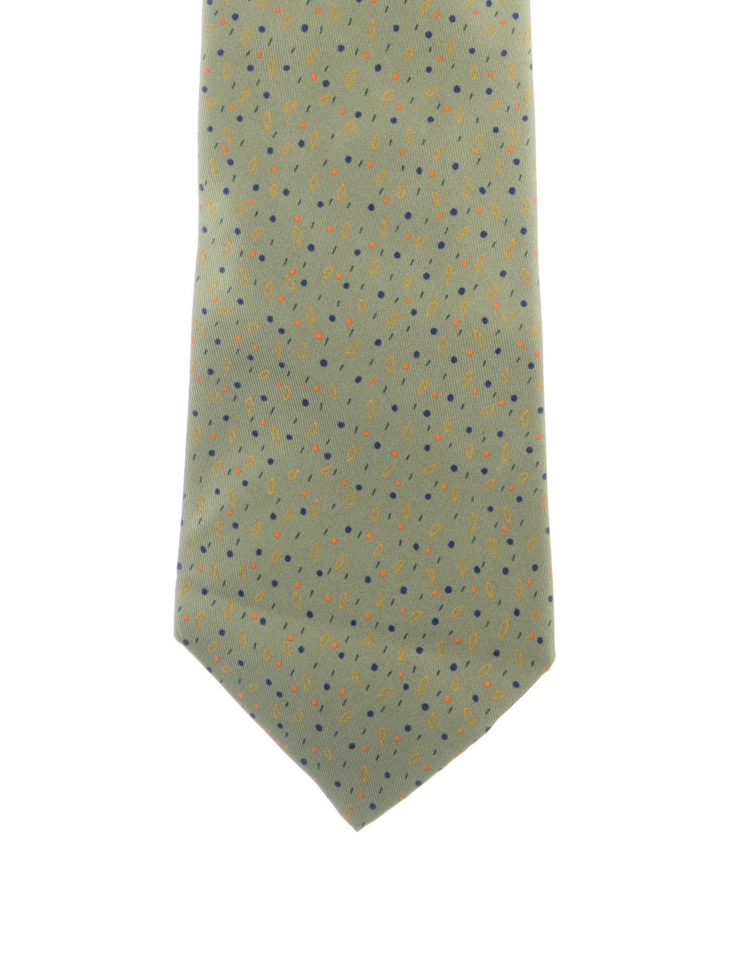 Hermès Pattern Print Silk Tie