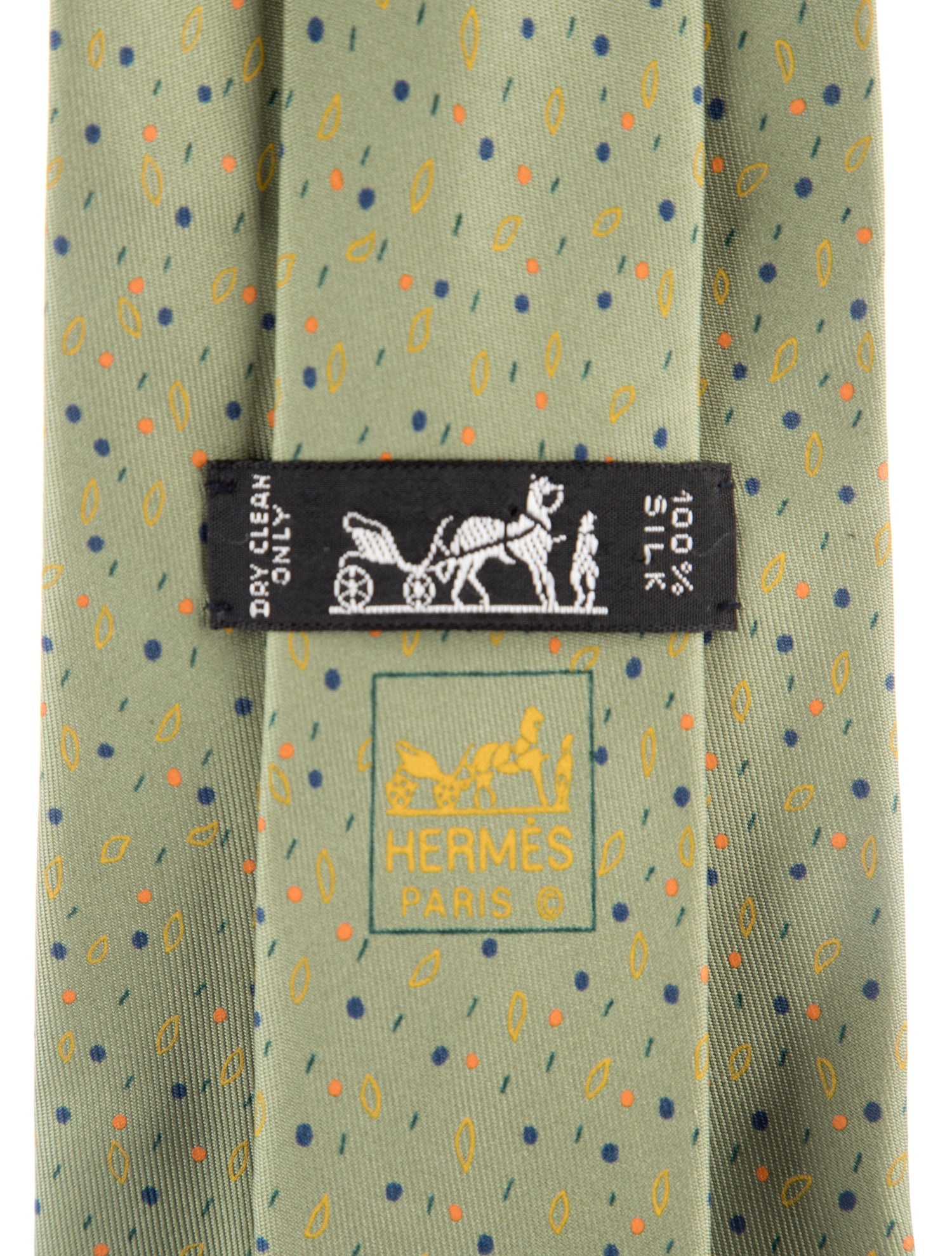 Hermès Pattern Print Silk Tie