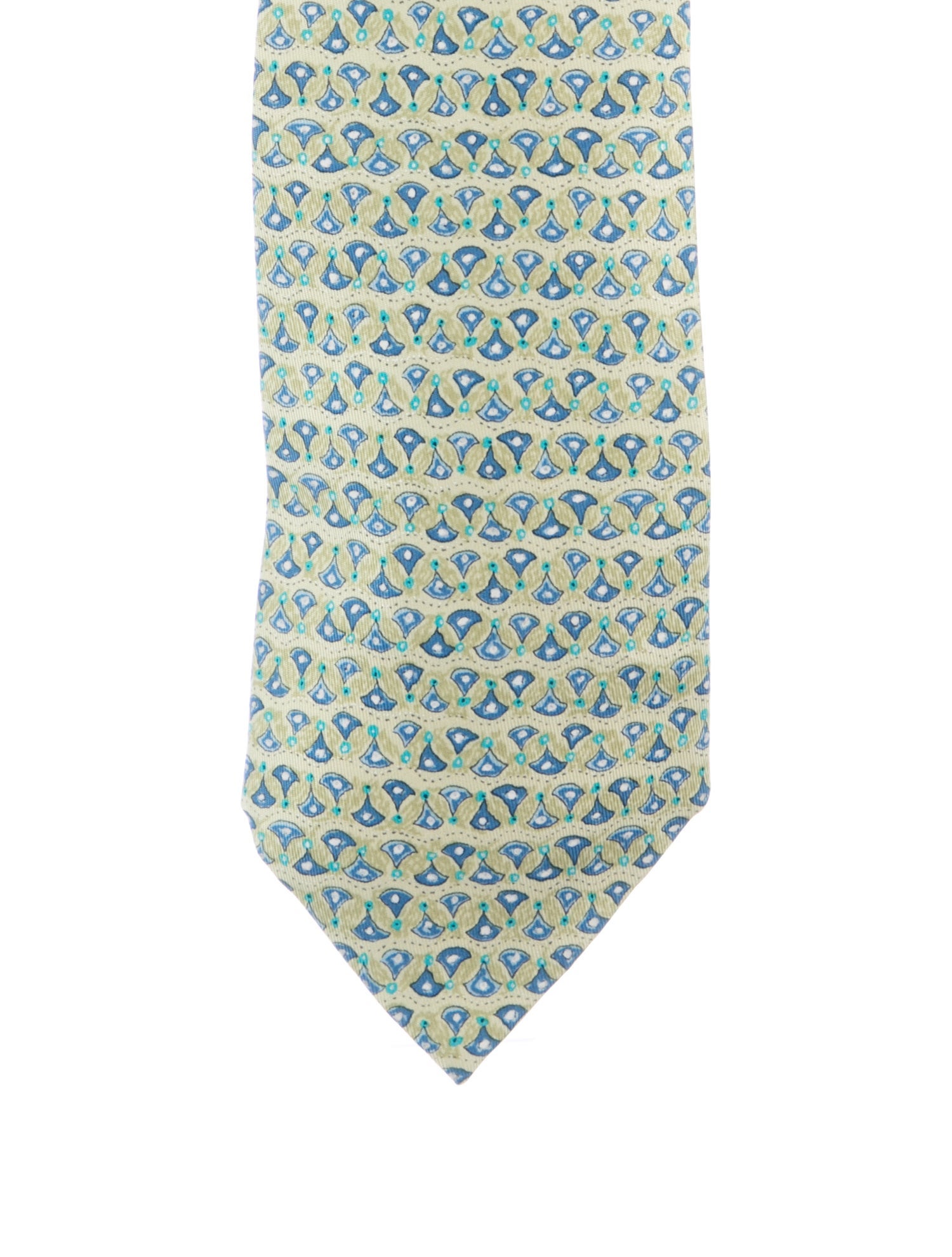 Hermès Pattern Print Silk Tie
