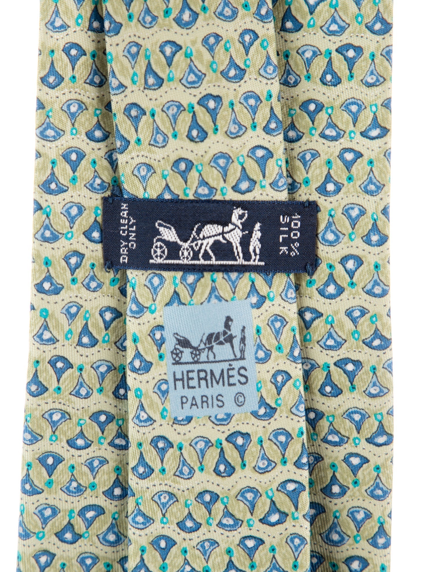 Hermès Pattern Print Silk Tie