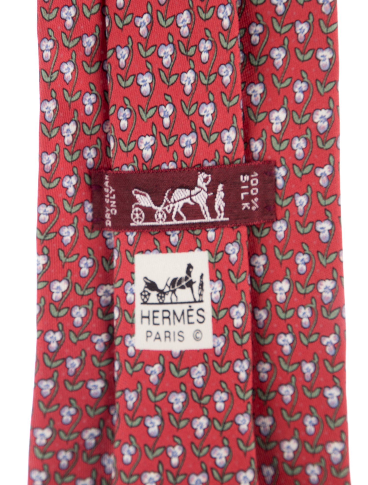 Hermès Pattern Print Silk Tie