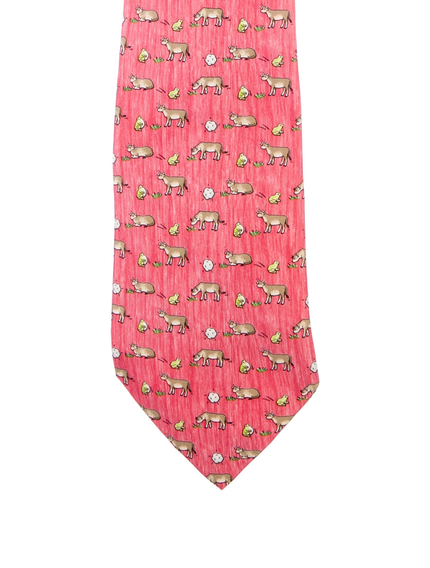 Hermès Pattern Print Silk Tie