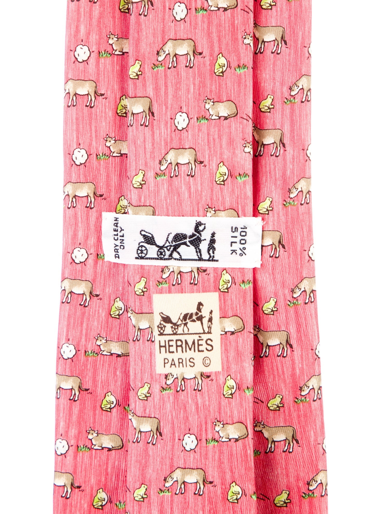 Hermès Pattern Print Silk Tie