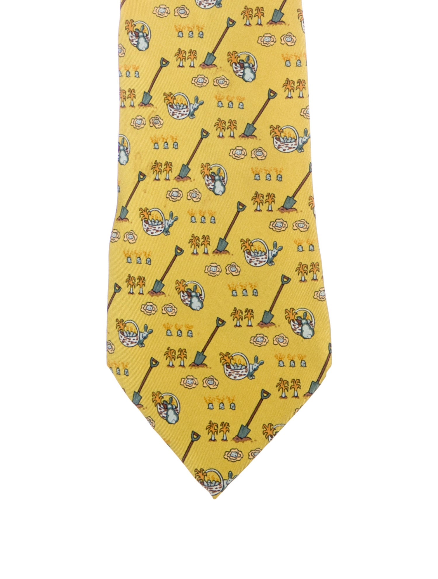 Hermès Pattern Print Silk Tie