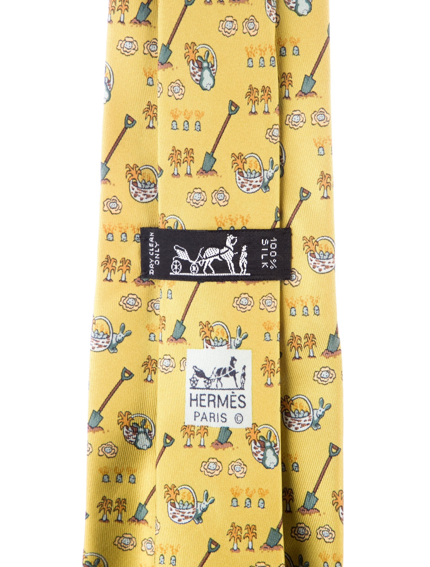 Hermès Pattern Print Silk Tie