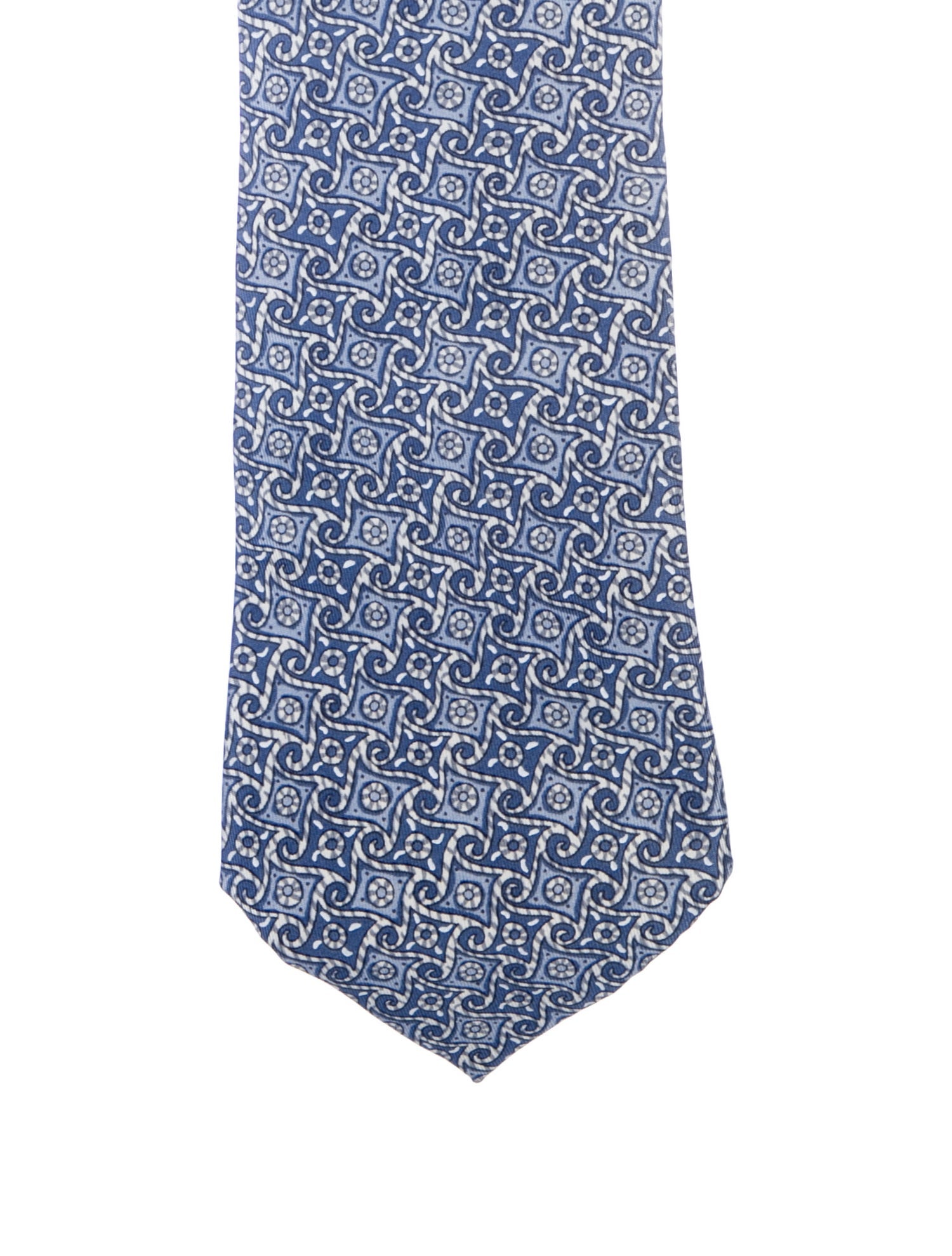 Hermès Pattern Print Silk Tie