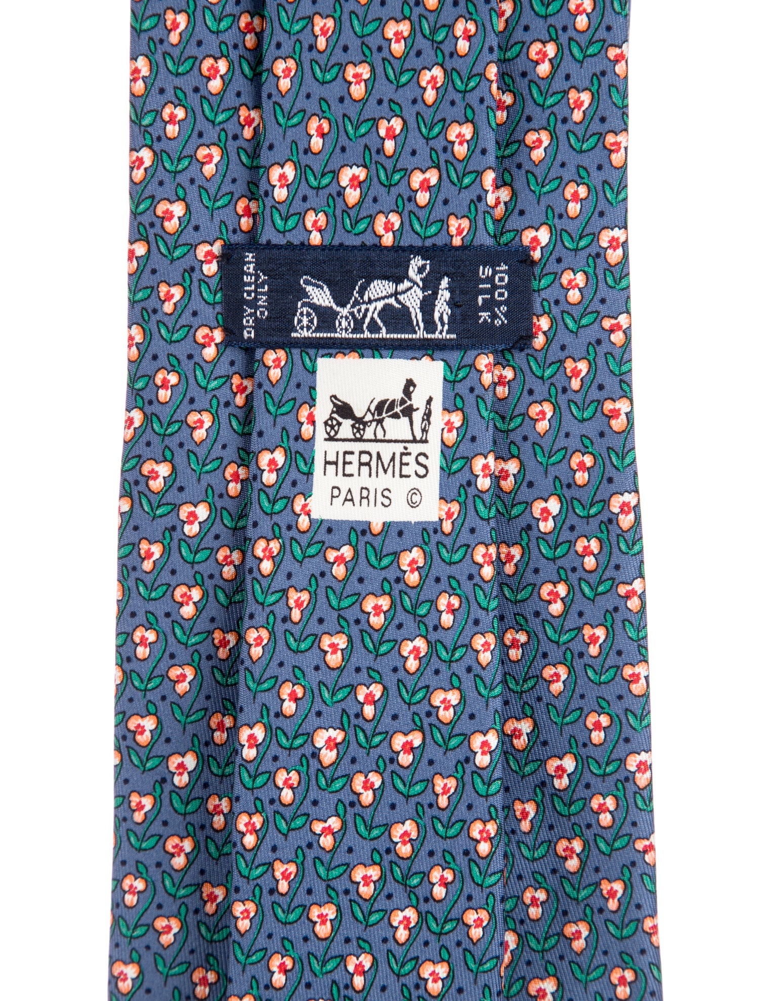 Hermès Printed Silk Tie