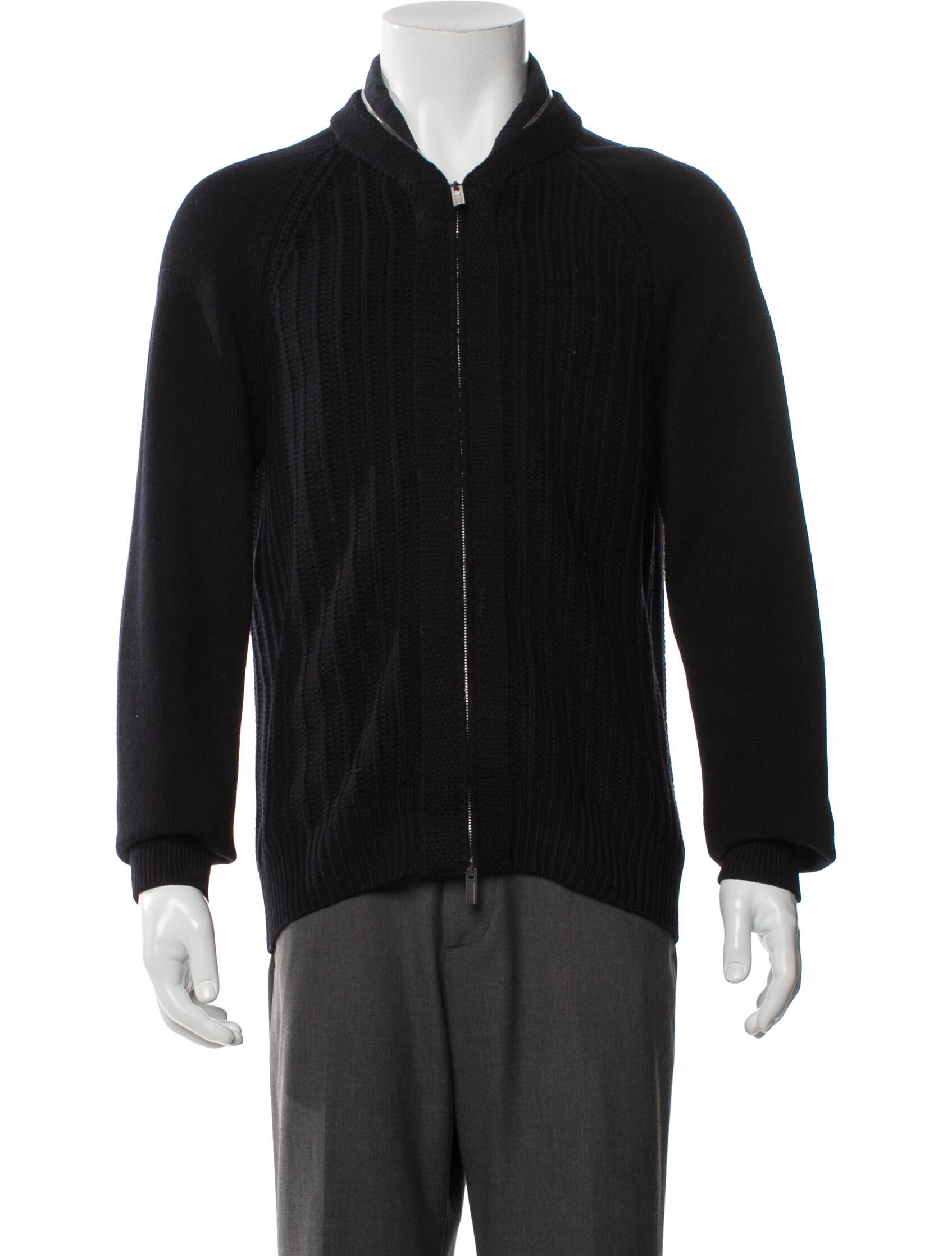 Hermès Collar Long Sleeve Cardigan