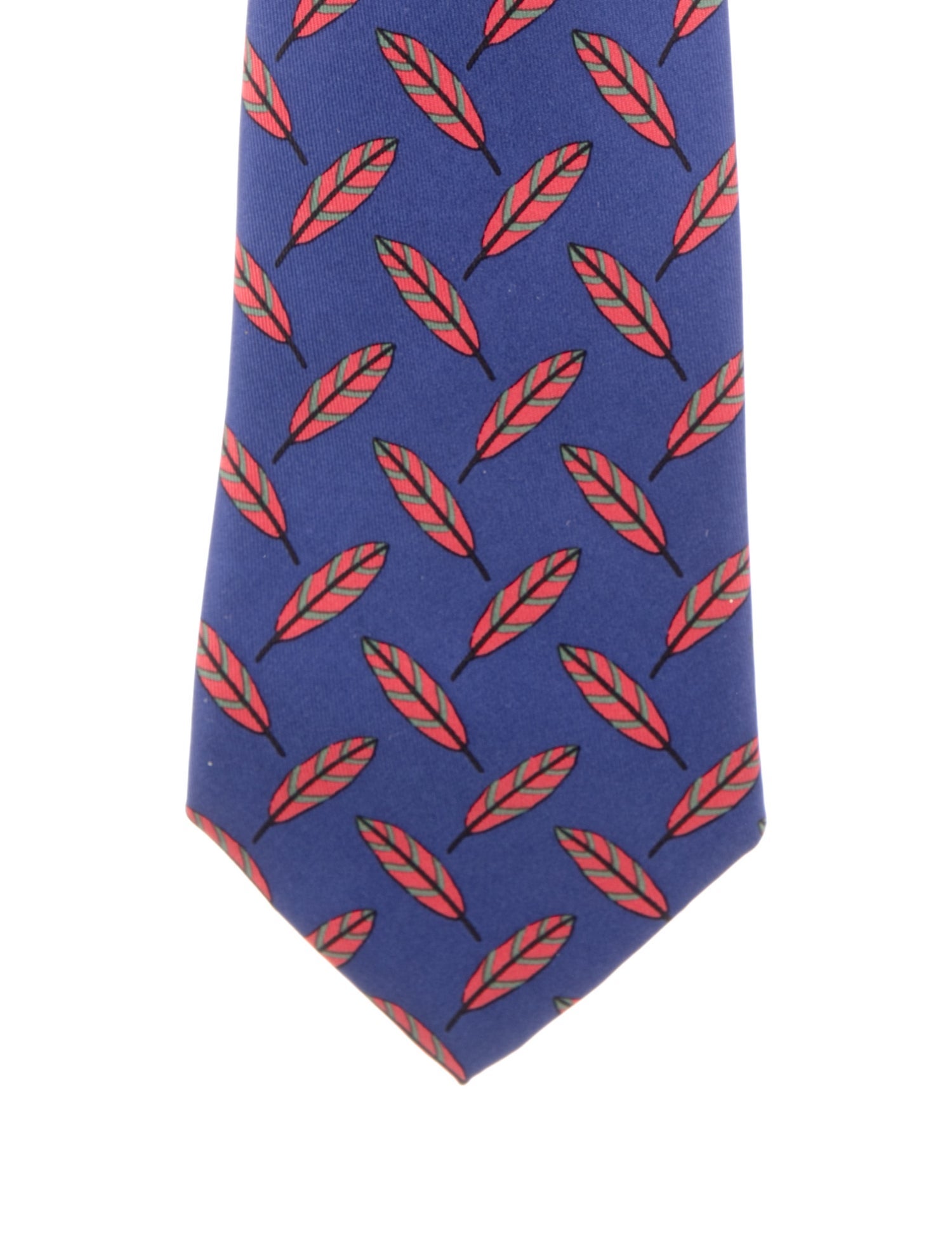 Hermès Feather Silk Tie