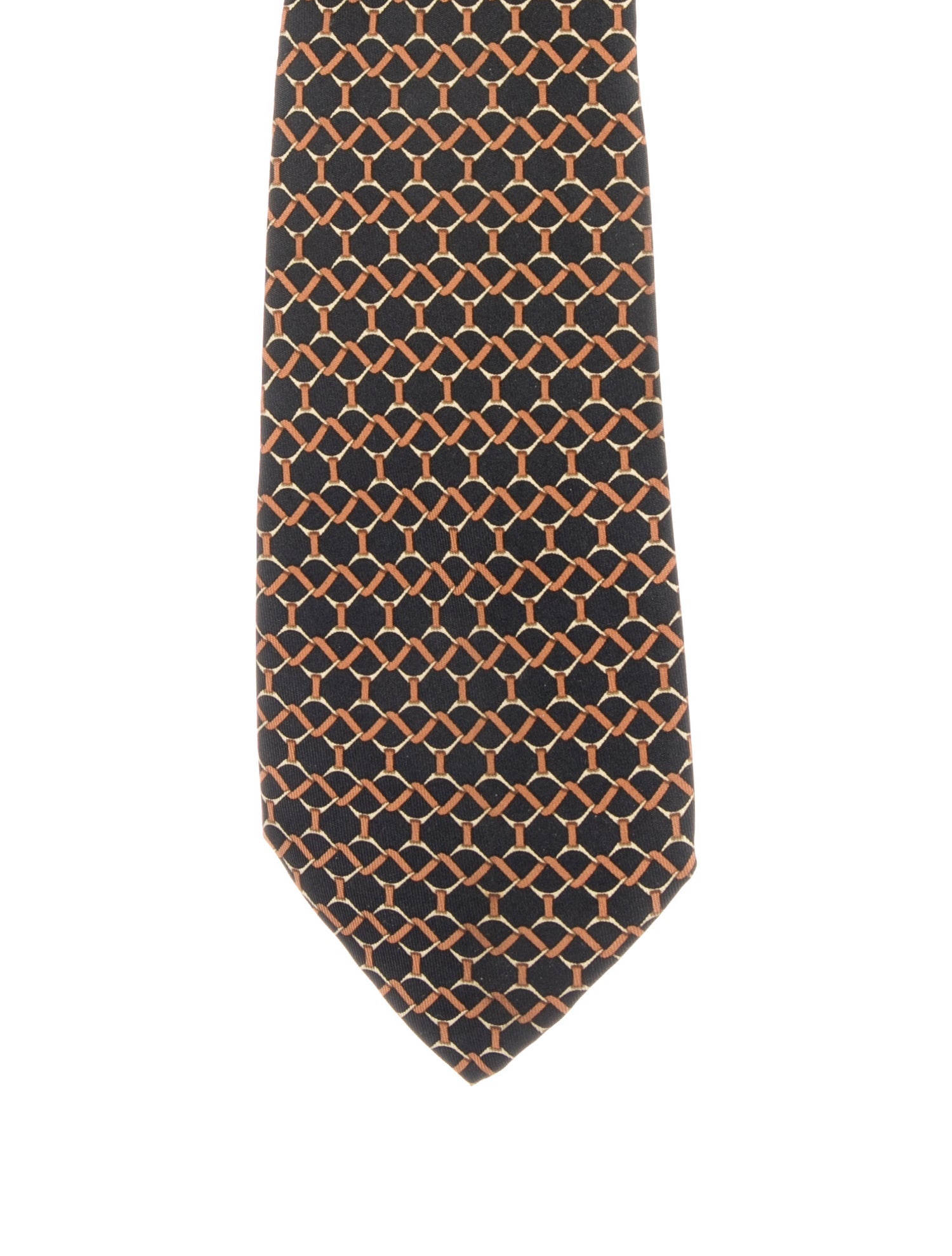 Hermès Pattern Print Silk Tie