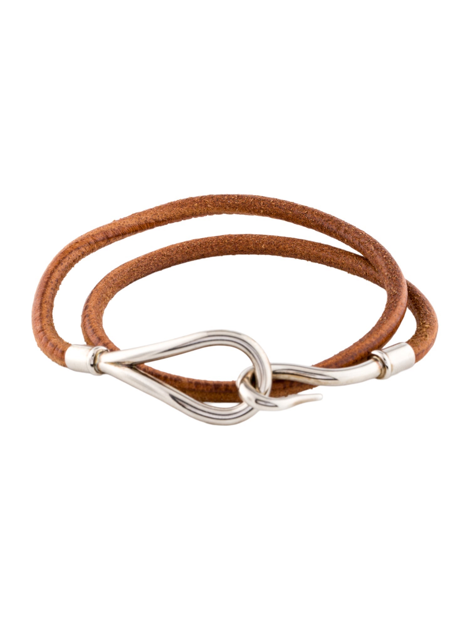 Hermès Leather Jumbo Hook Double Tour Wrap Bracelet