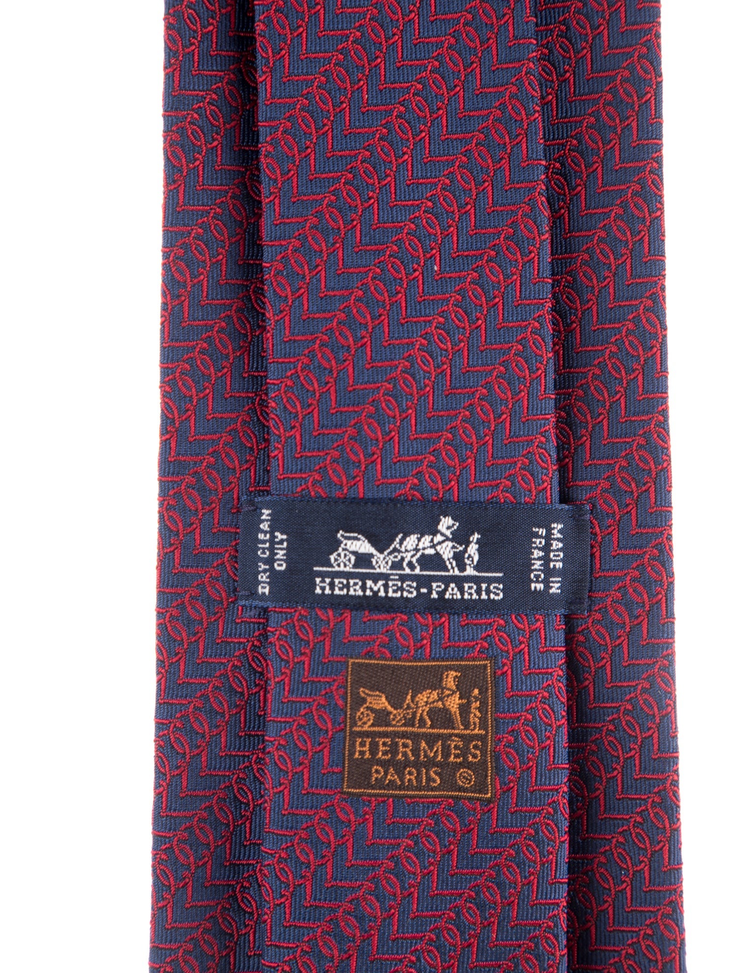 Hermès Pattern Print Silk Tie