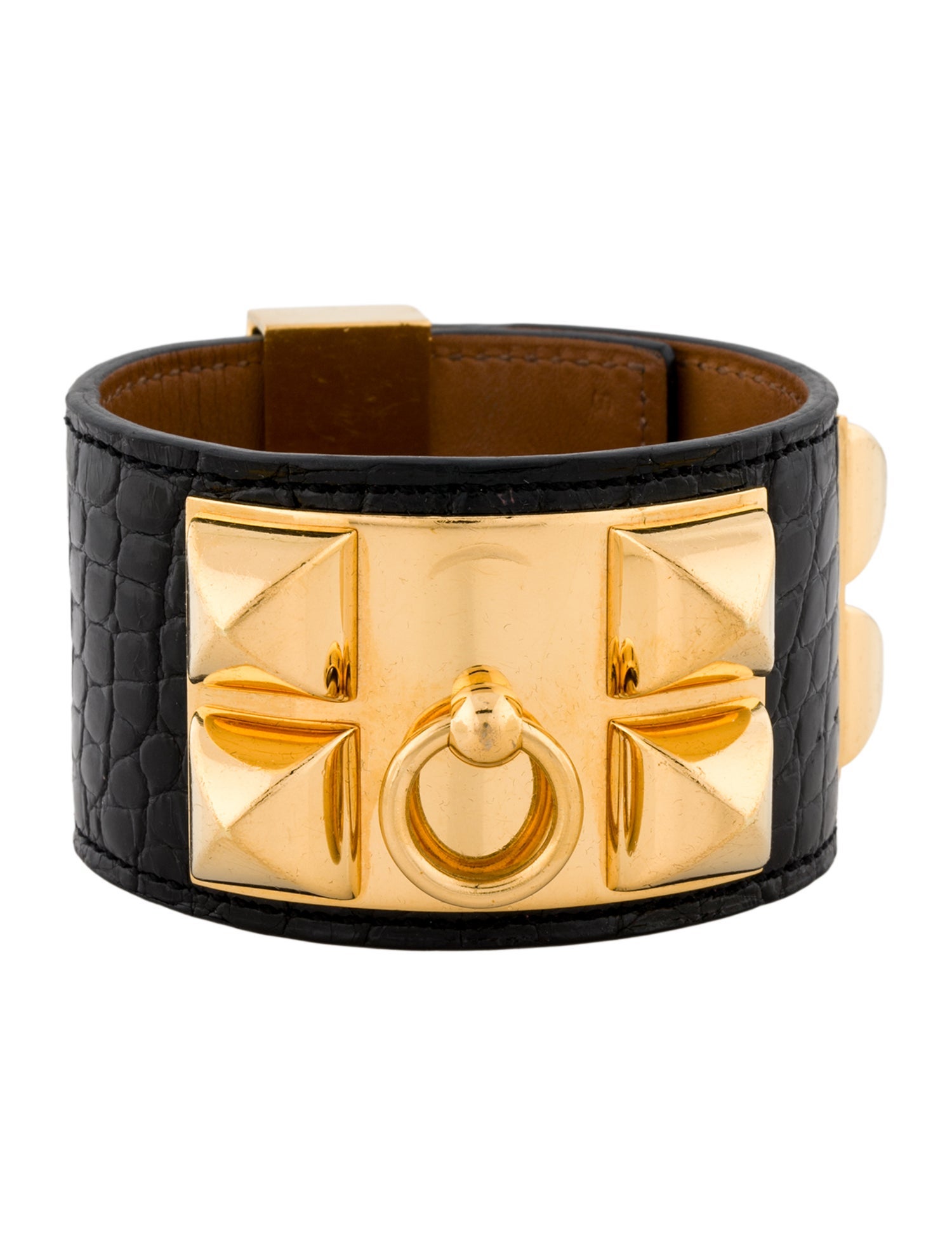 Hermès Alligator Lisse Collier De Chien Bracelet