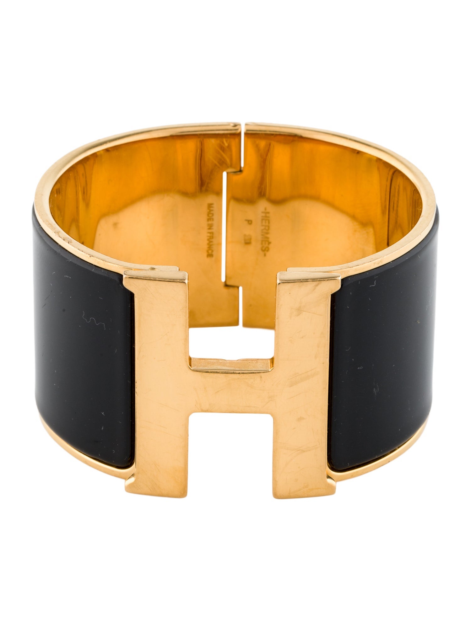 Hermès Enamel Clic H XL Bangle Bracelet