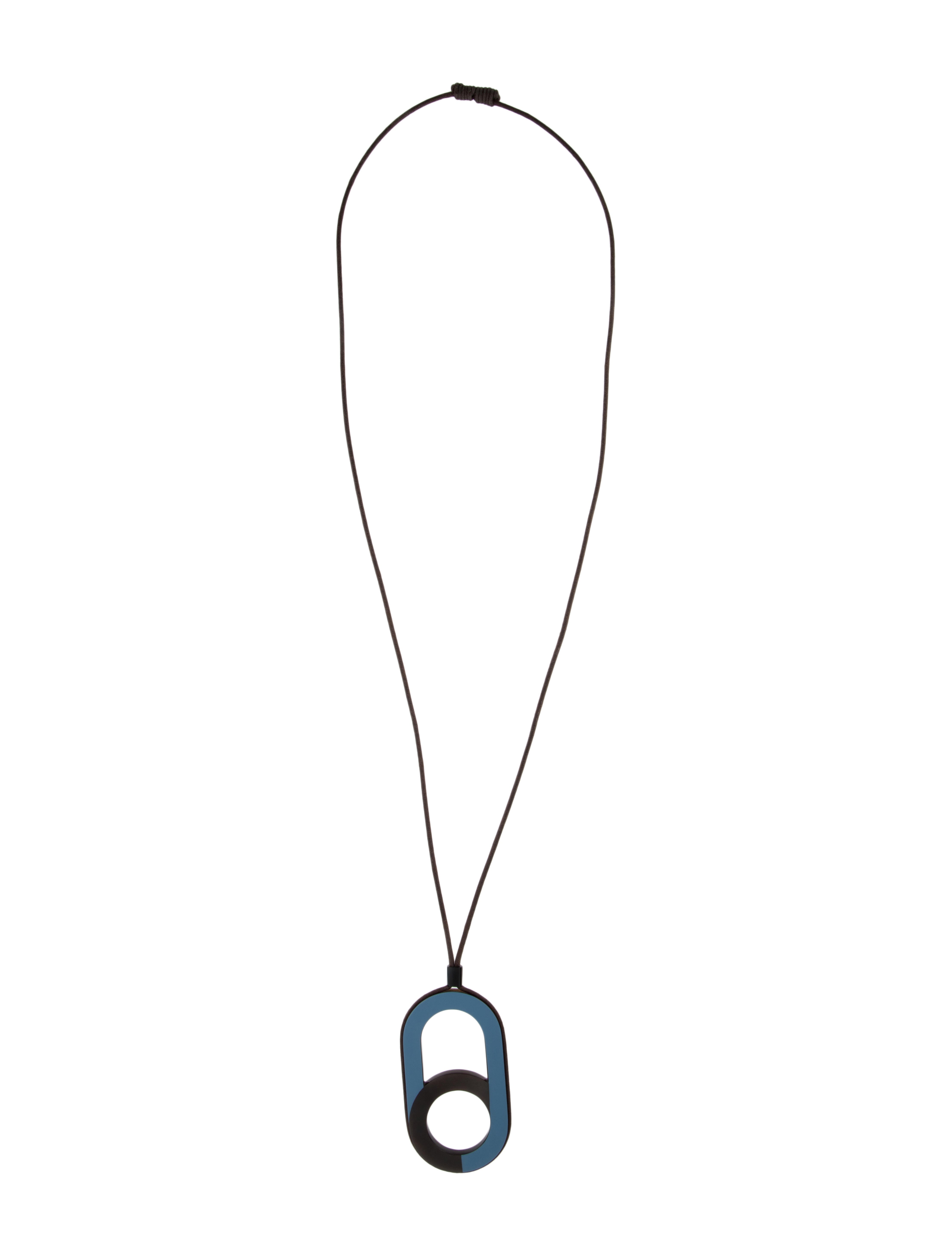 Hermès Lacquer & Horn Variation Pendant Necklace