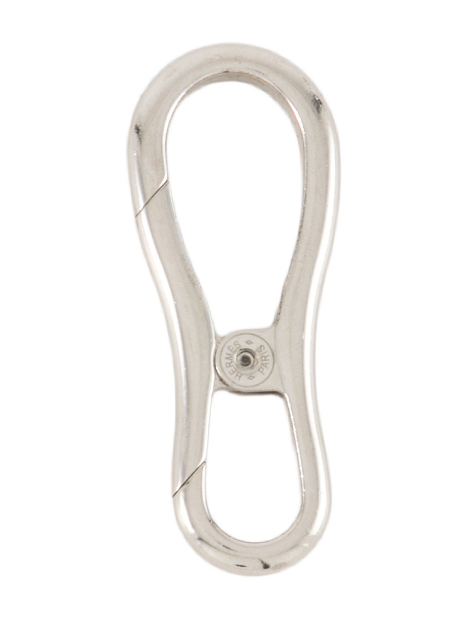 Hermès Palladium-Plated Mousqueton Keychain