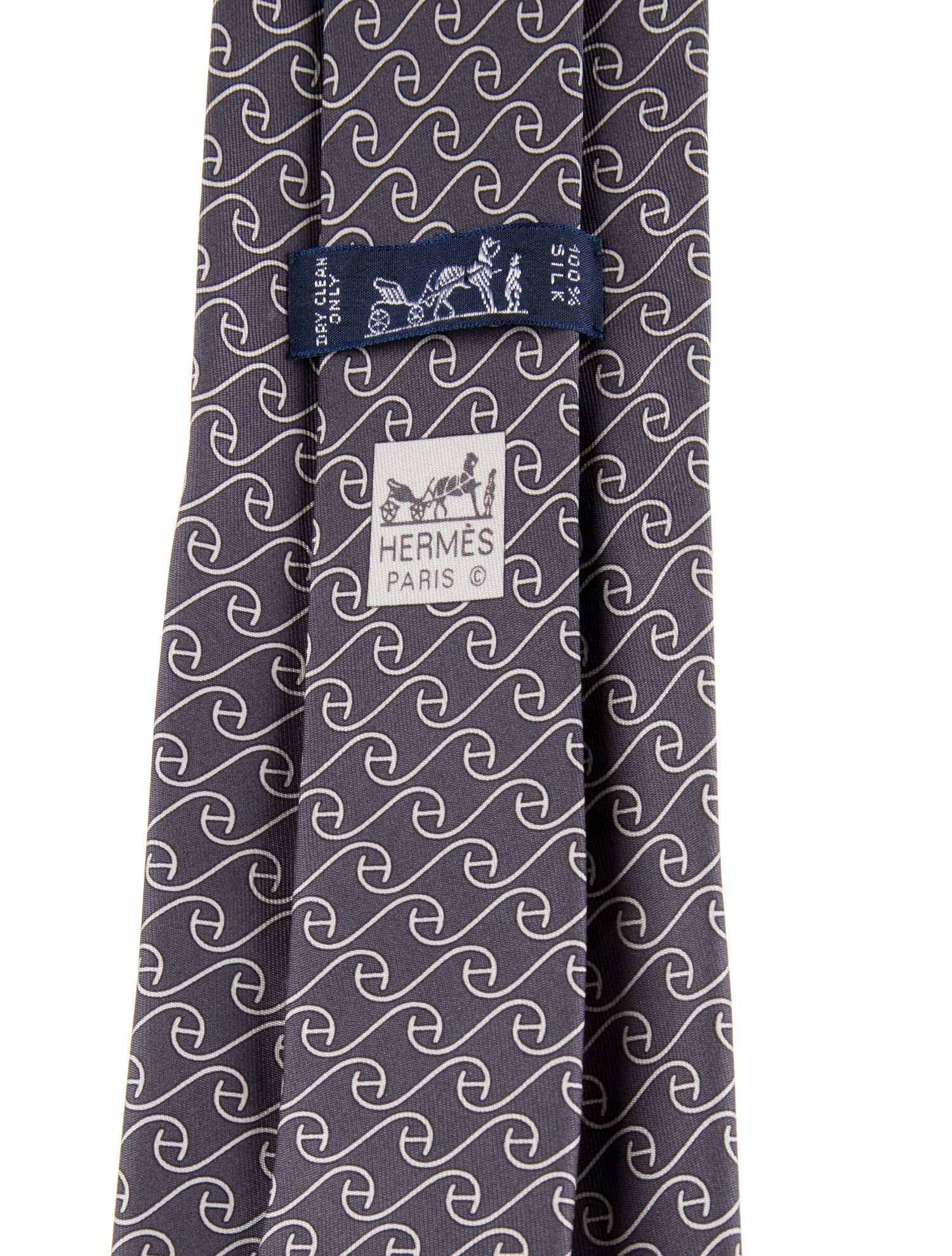 Hermès Silk Printed Tie