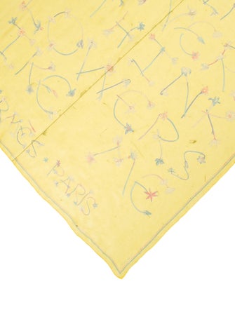 Hermès I Like Flowers Silk Mousseline Shawl