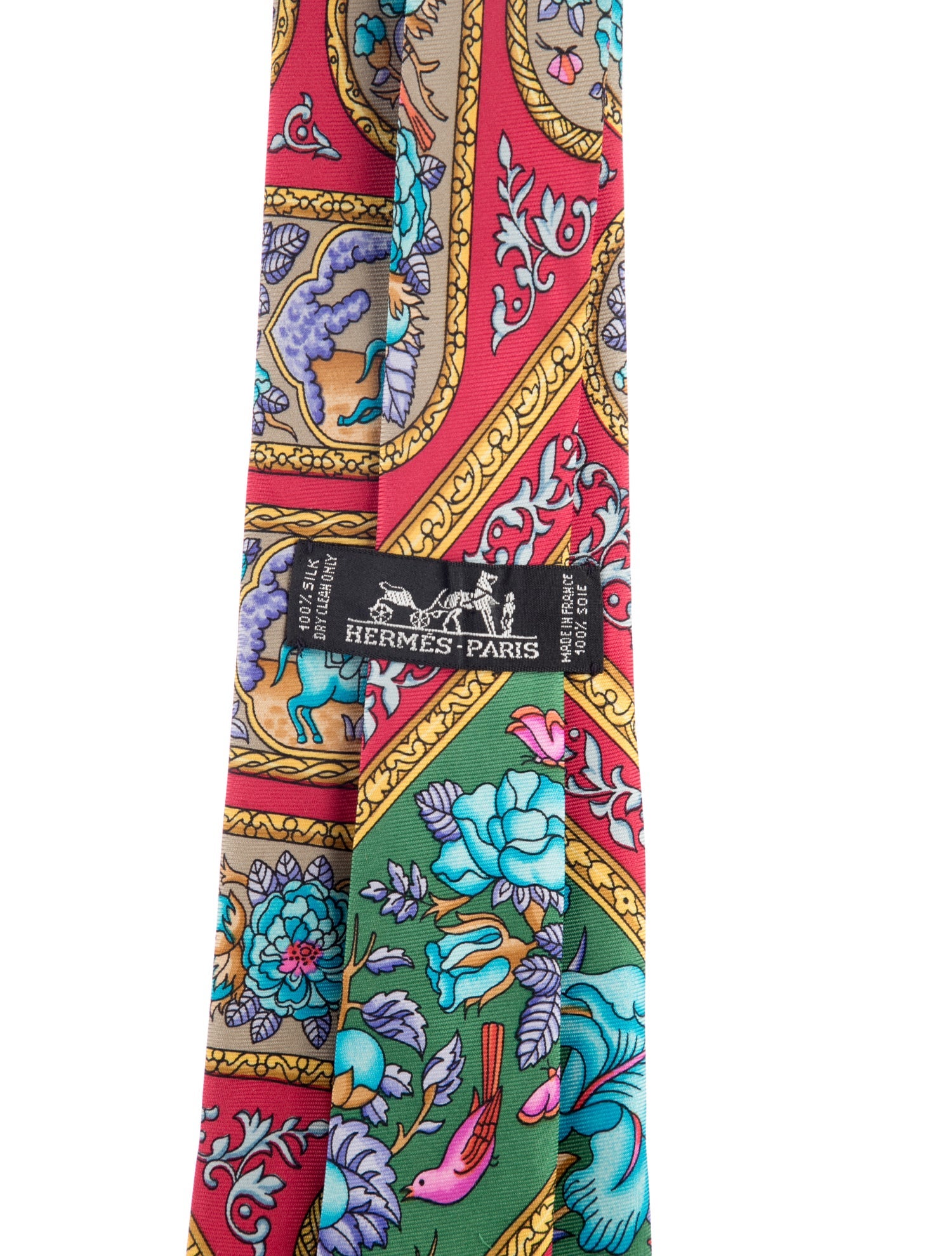 Hermès Pattern Printed Silk Tie