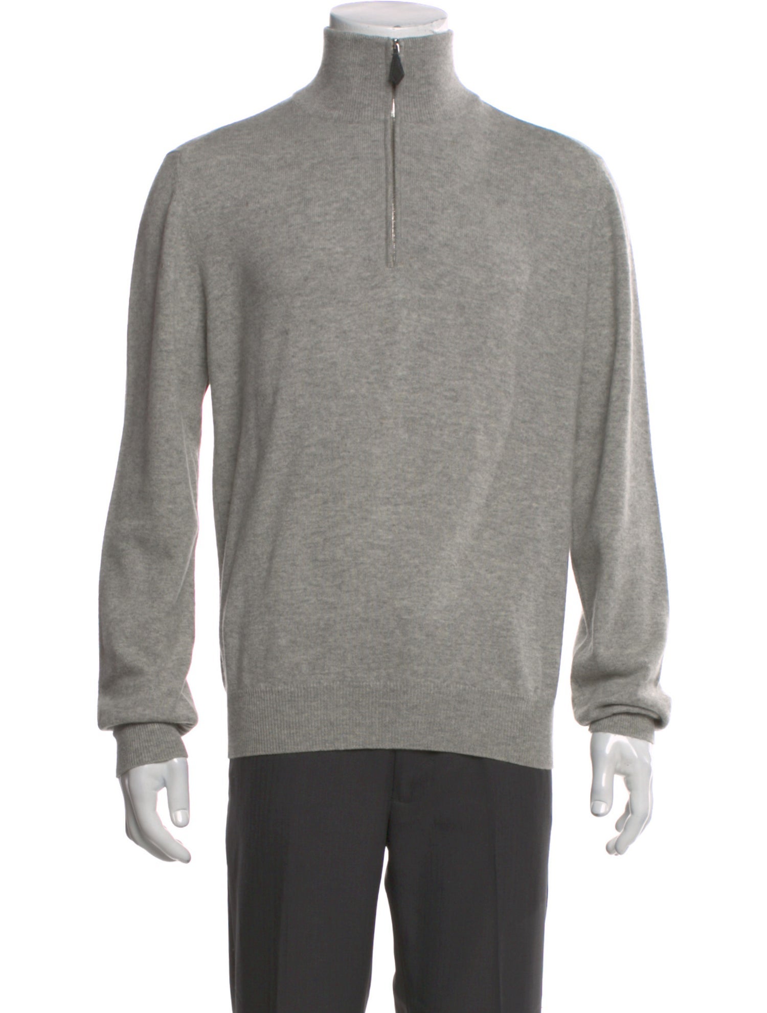 Hermès Cashmere Mock Neck Polo Sweater