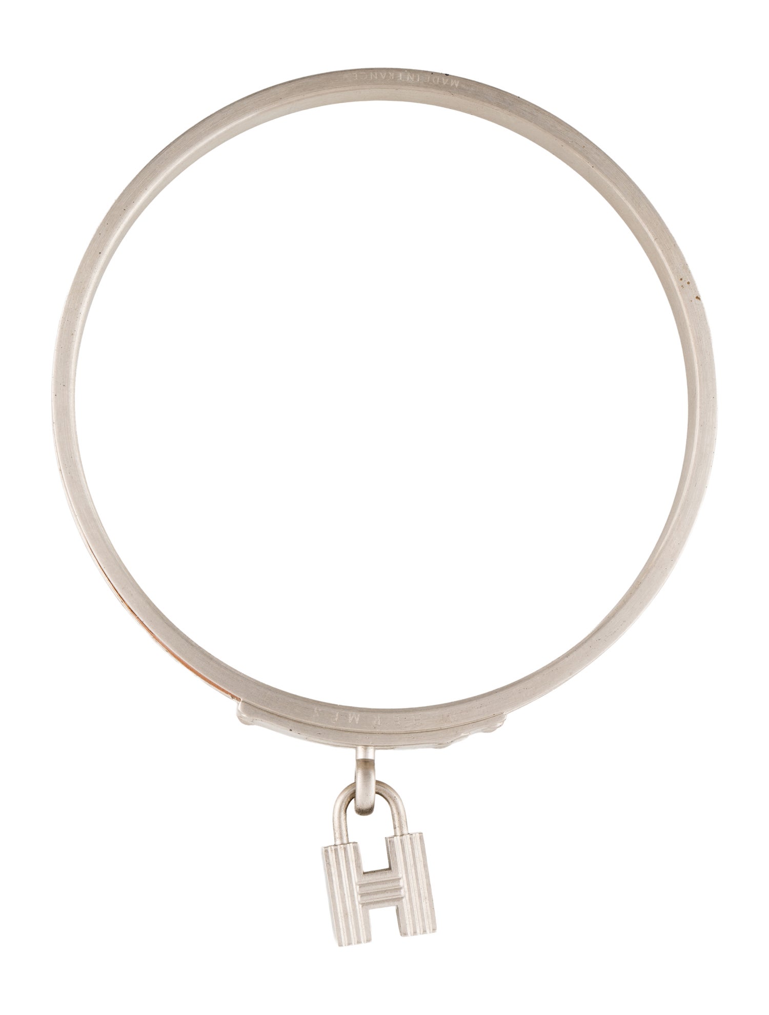 Hermès Vintage Leather Kelly Cadena H Lock Bracelet