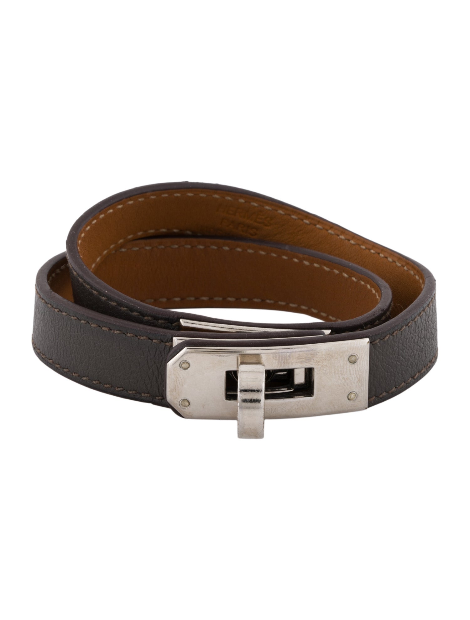 Hermès Leather Mini Kelly Double Tour Bracelet