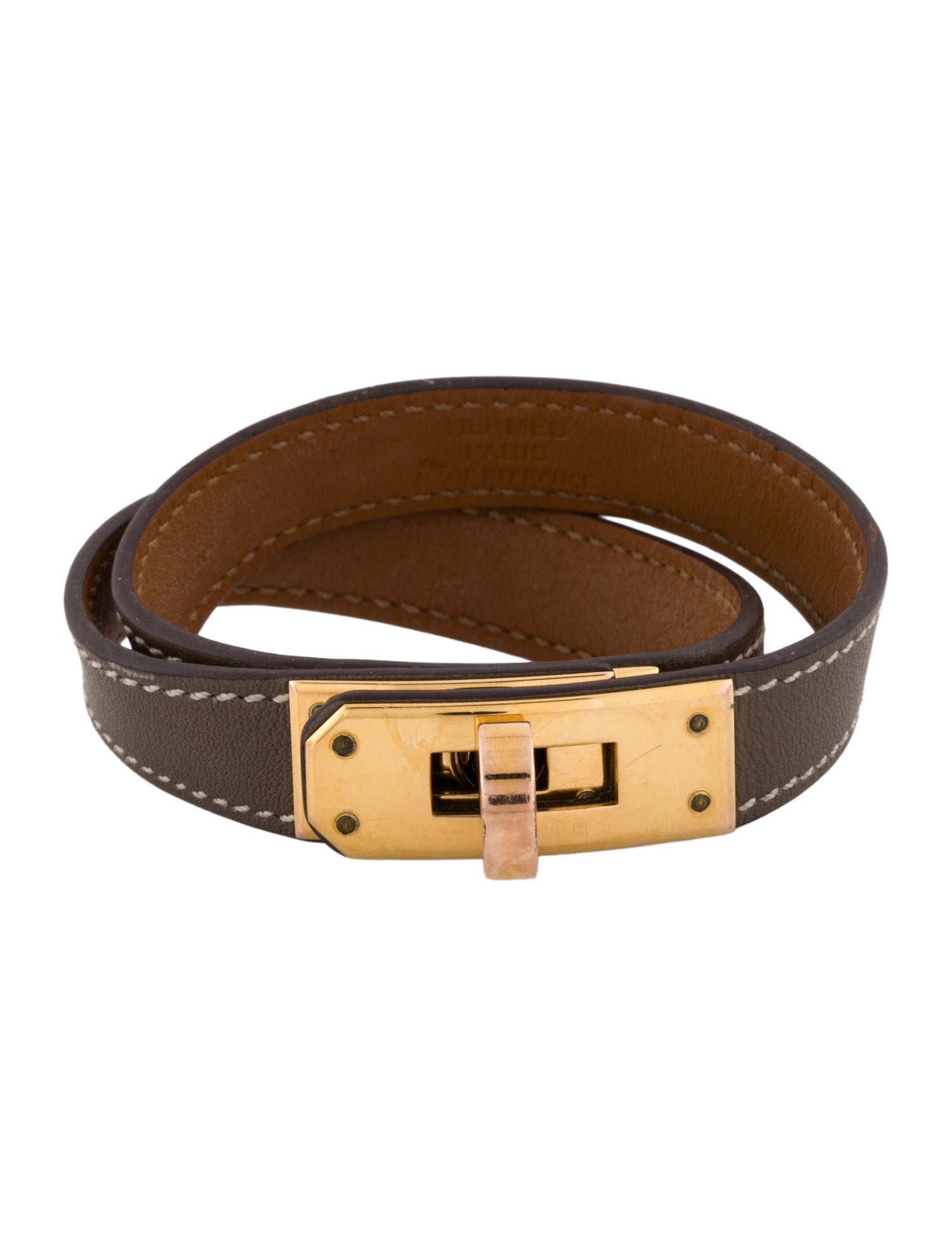 Hermès Leather Mini Kelly Double Tour Bracelet