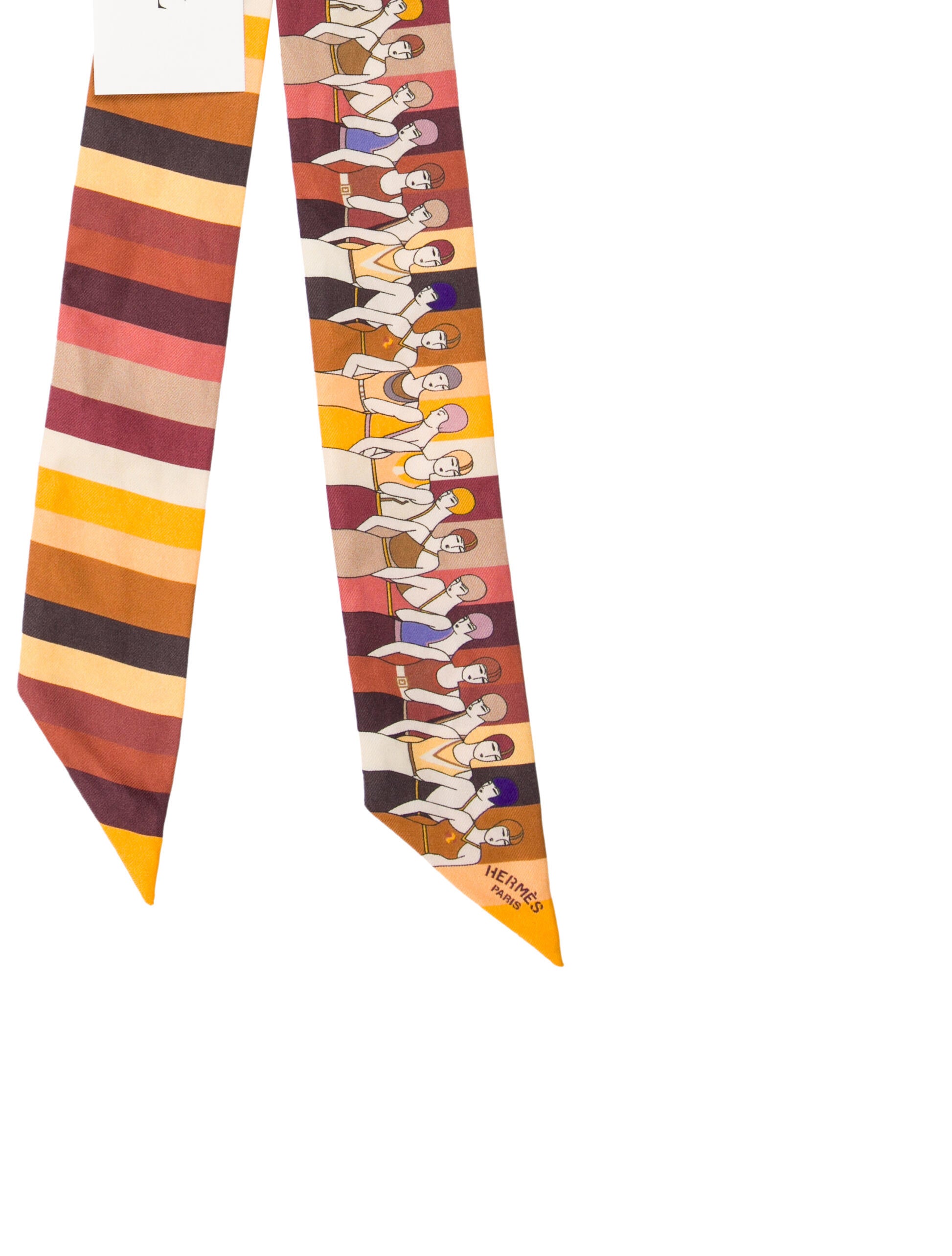 Hermès Les Baigneuses Silk Twilly Scarf