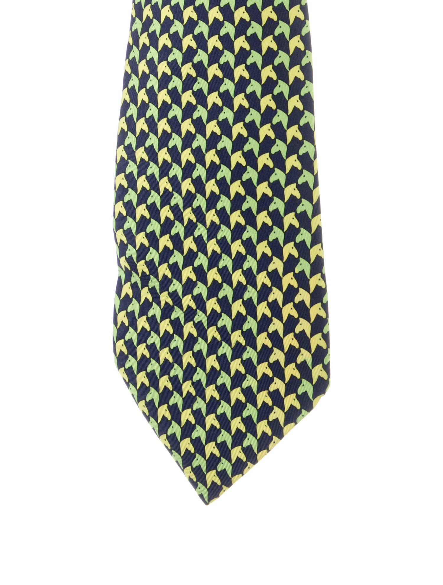 Hermès Pattern Printed Silk Tie