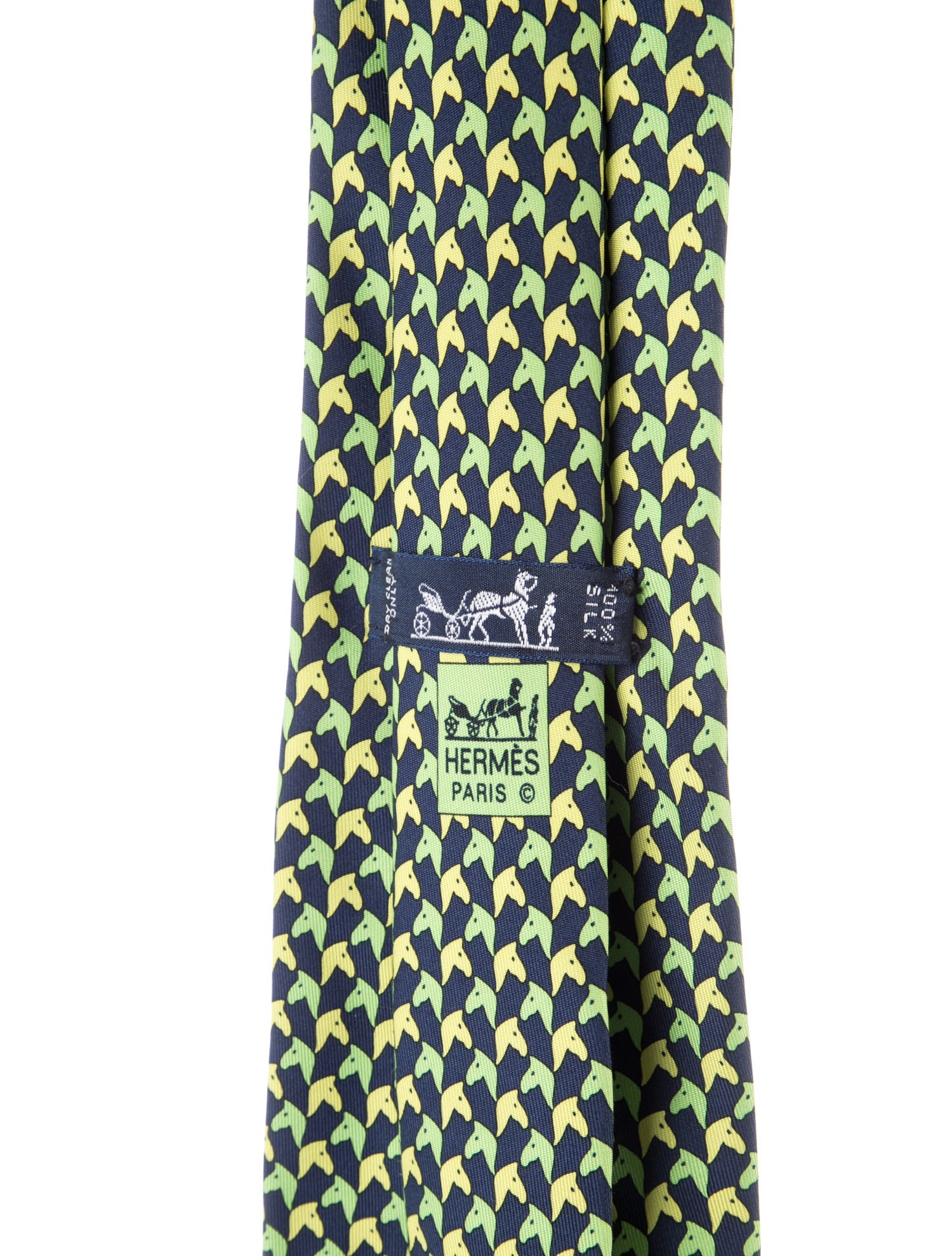 Hermès Pattern Printed Silk Tie