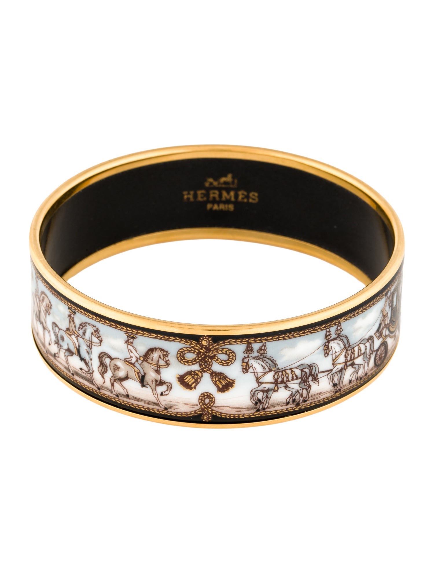 Hermès Enamel Wide Bangle