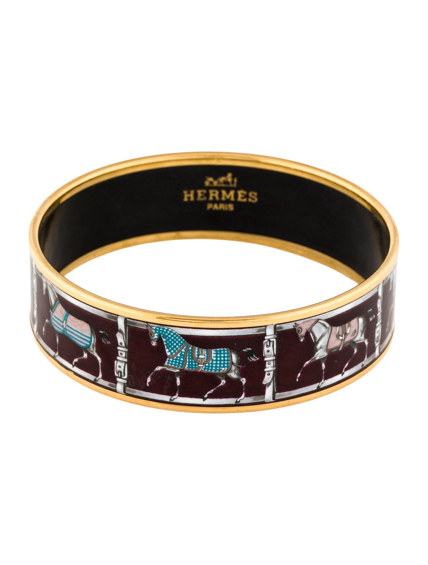 Hermès Enamel Wide Bangle