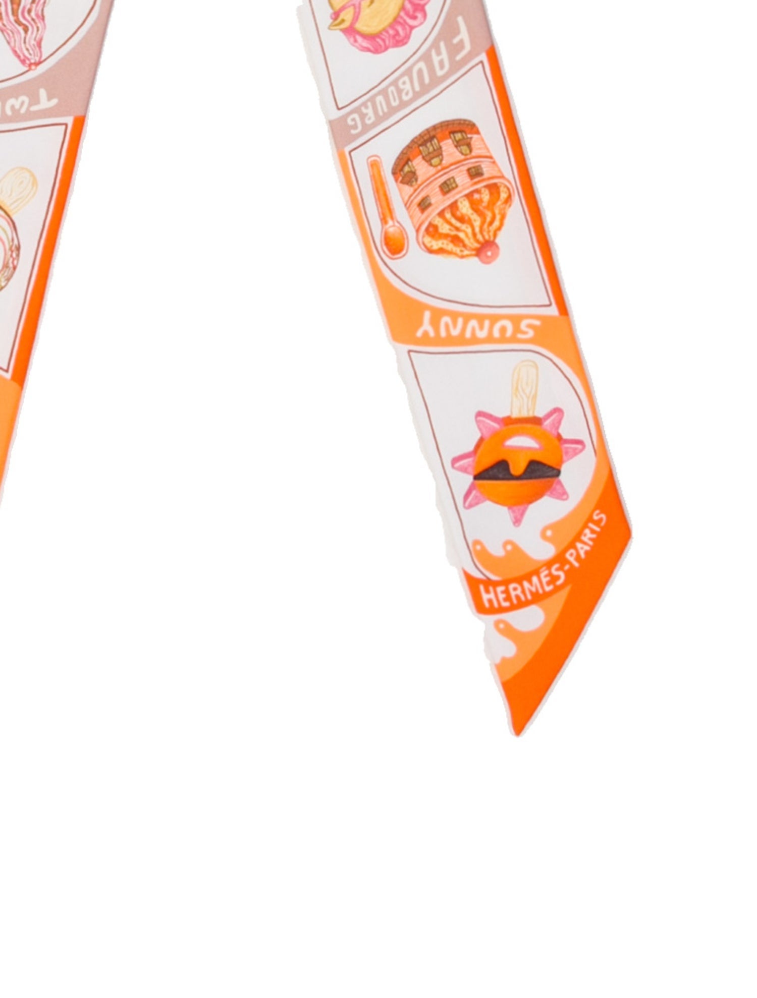 Hermès Funny Ice Cream Silk Twilly Scarf w/ Tags