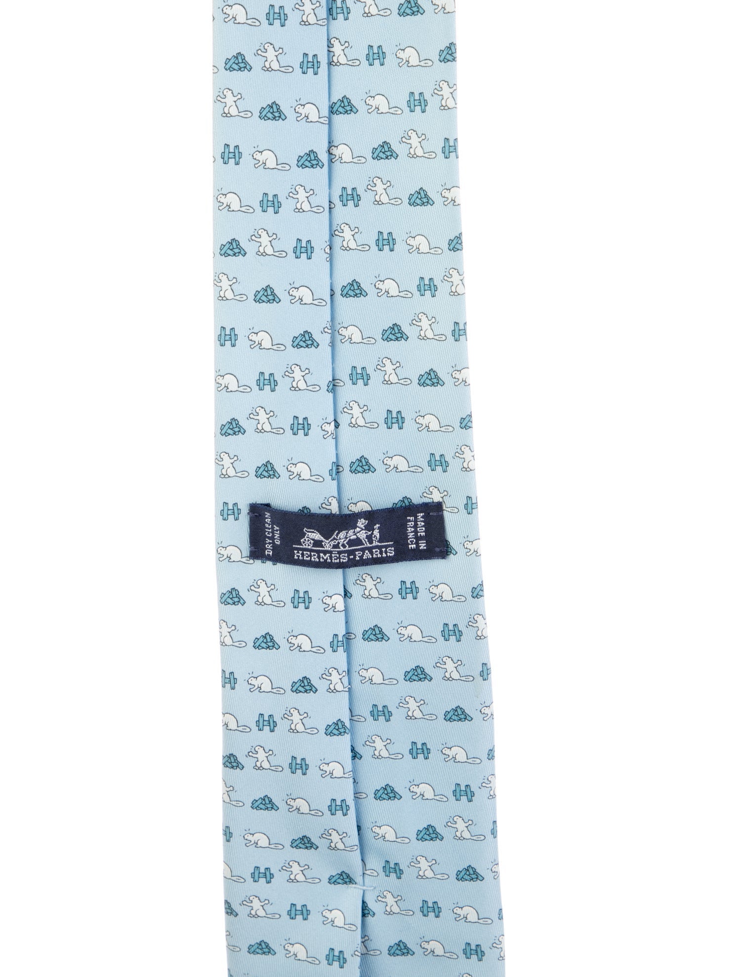 Hermès pattern silk tie