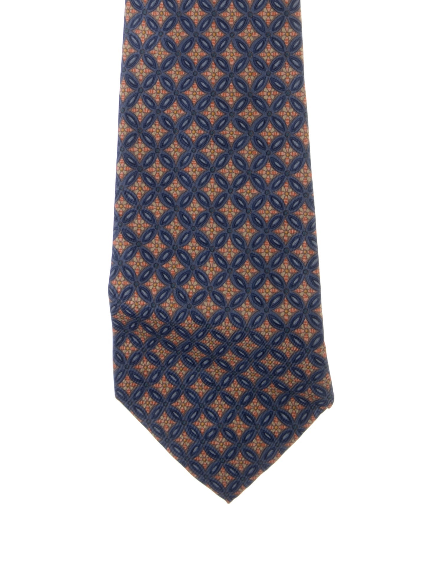 Hermès Pattern Printed Silk Tie