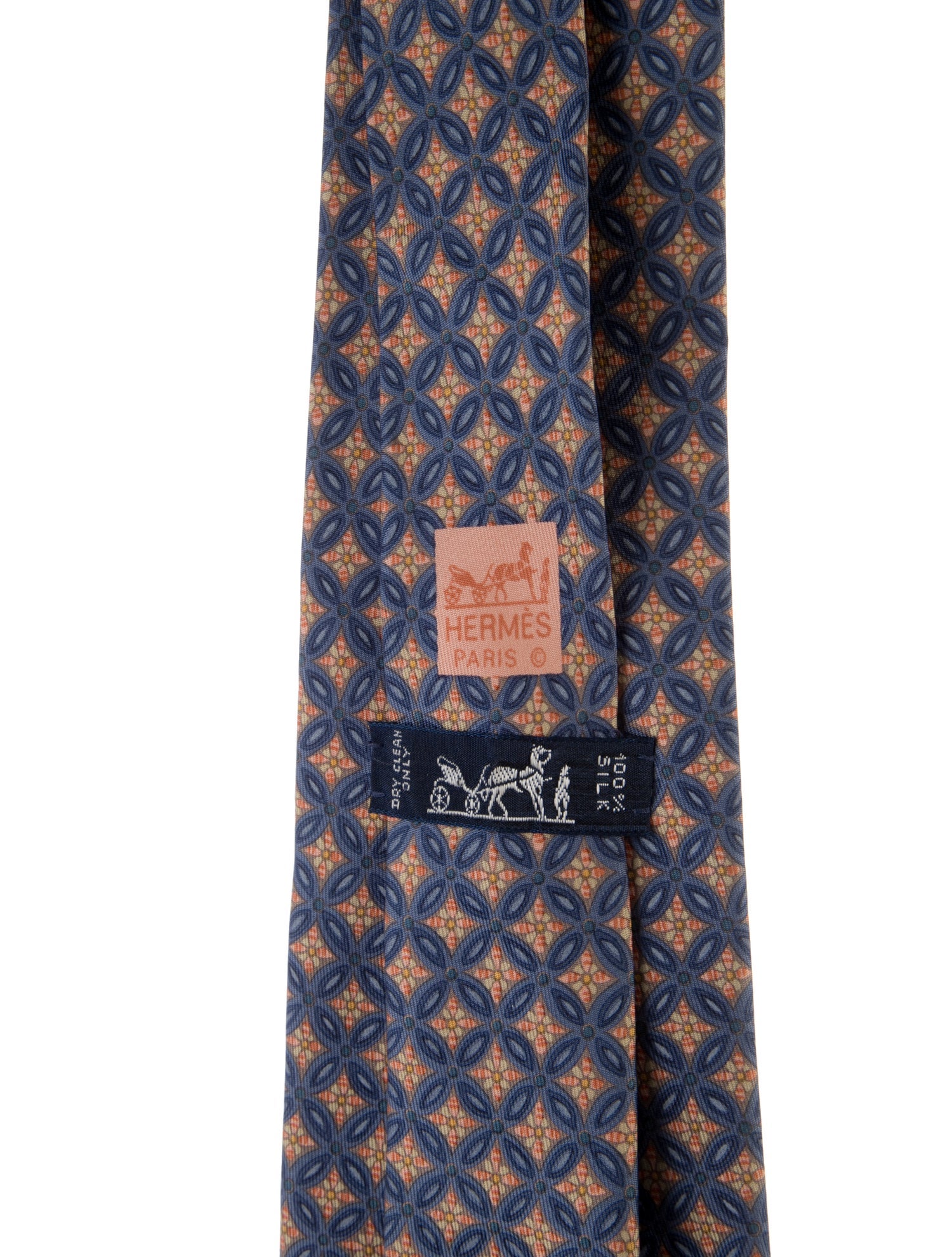 Hermès Pattern Printed Silk Tie