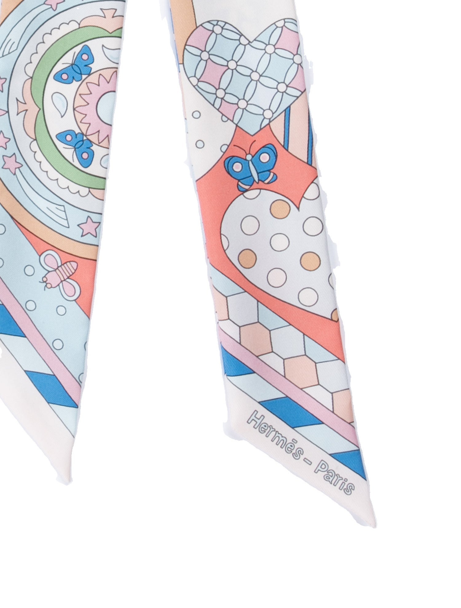 Hermès Les Murmures de la Forêt Silk Twilly Scarf