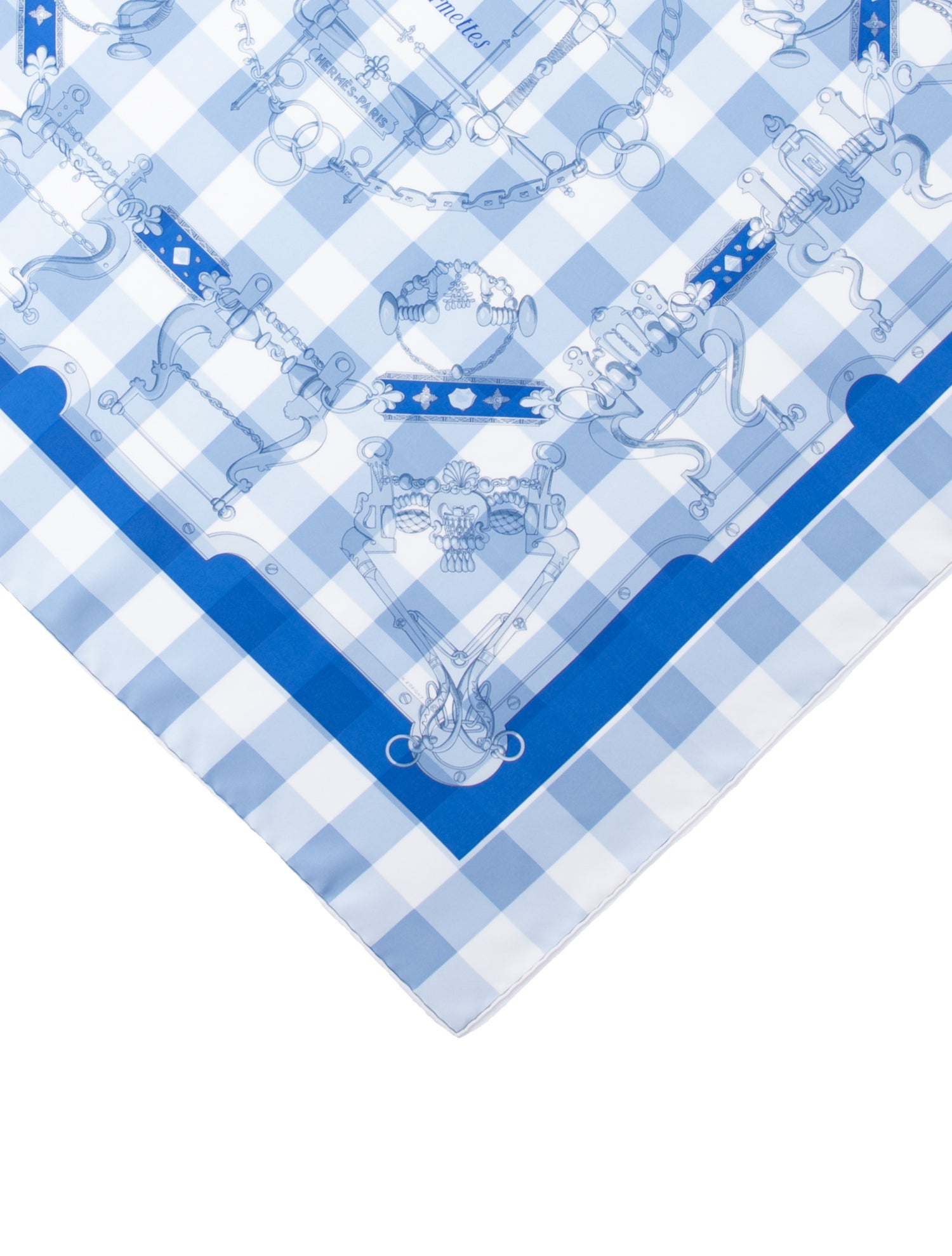 Hermès Mors et Gourmettes Vichy Silk Scarf w/ Tags