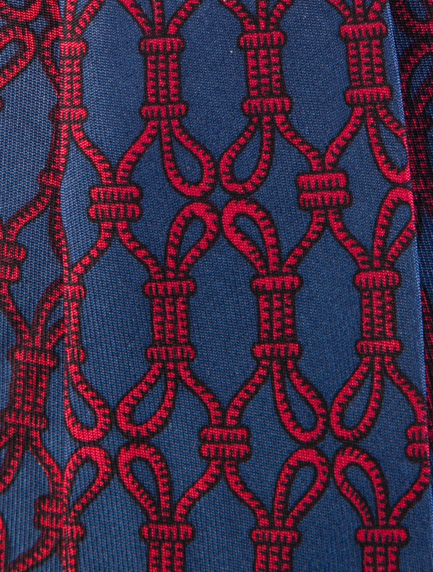 Hermès Patterned Satin Wide Tie