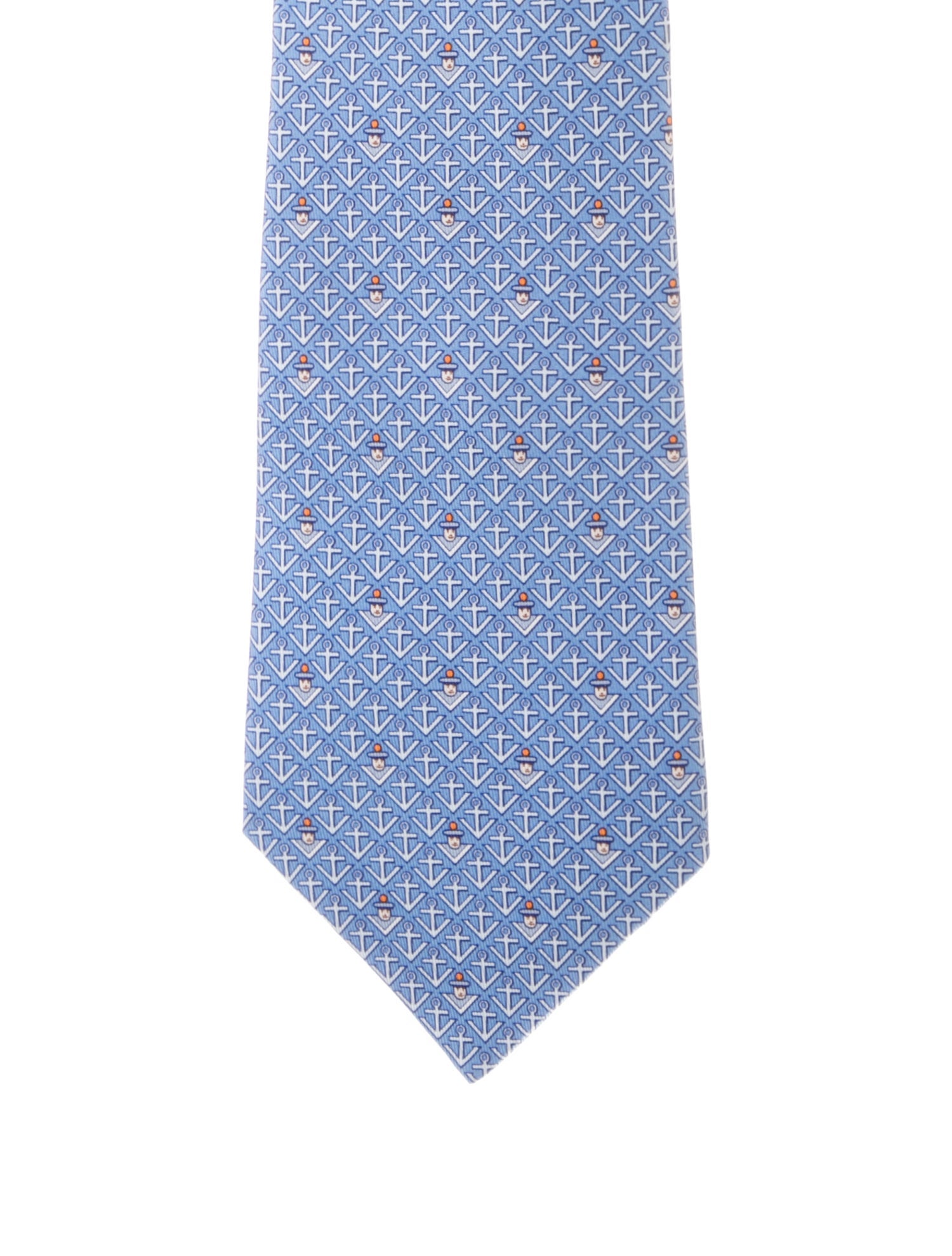 Hermès Pattern Print Silk Tie