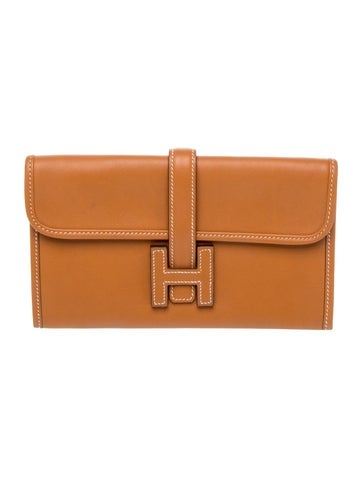 Pre-owned Hermes Evercolor Jige Elan 29 W/ Pouch In Brown