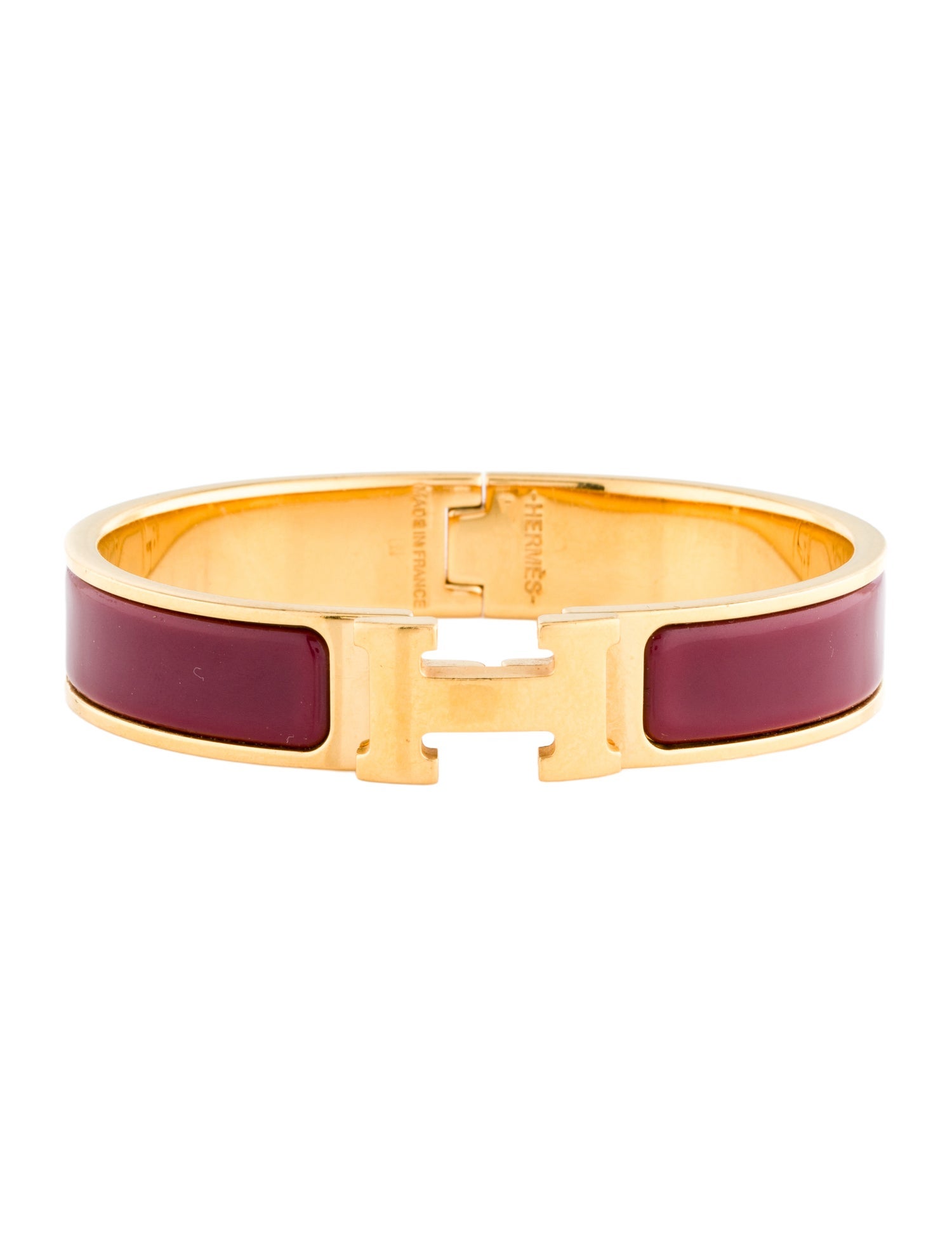 Hermès Enamel Clic H Bangle Bracelet