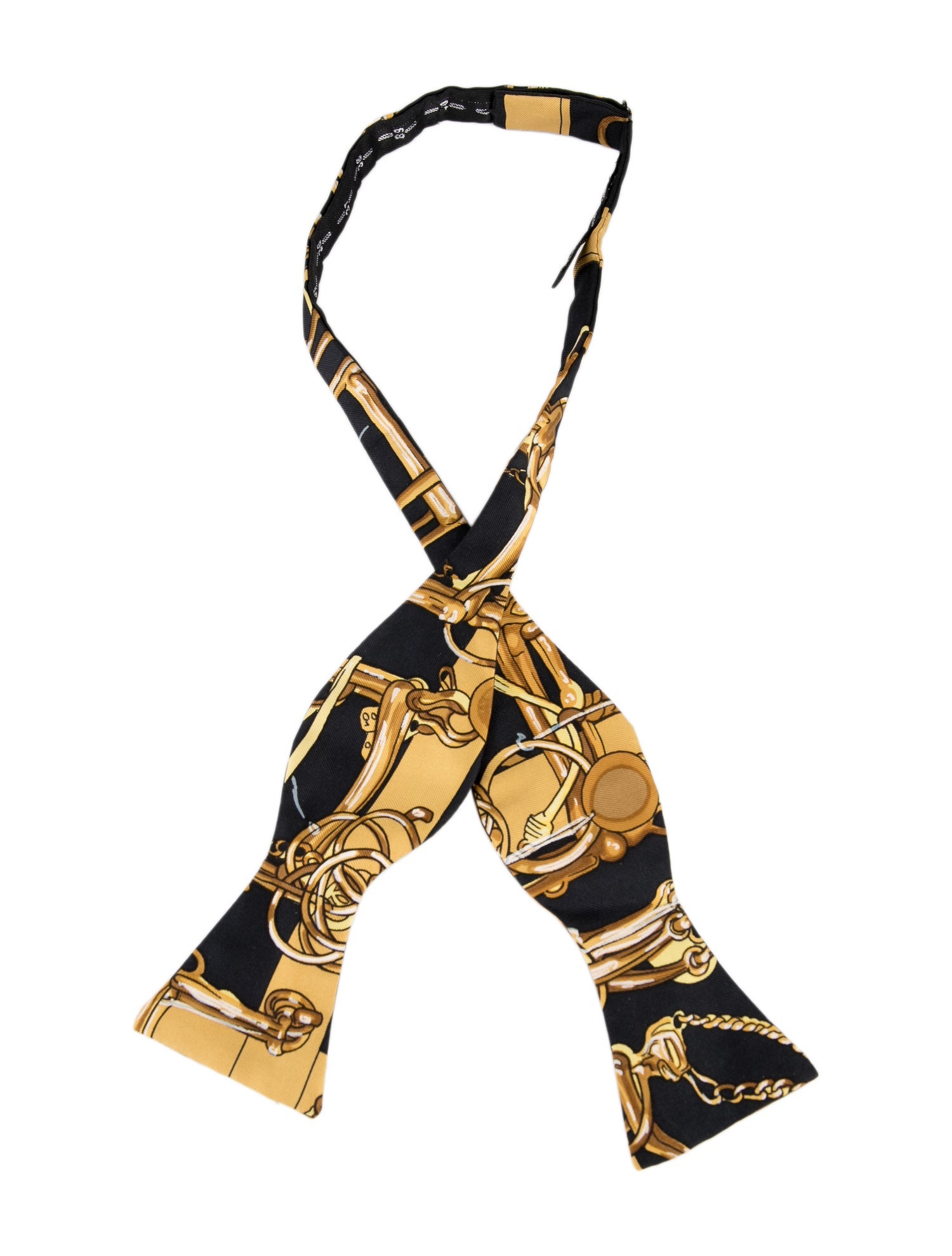 Hermès Pattern Print Silk Bow Tie