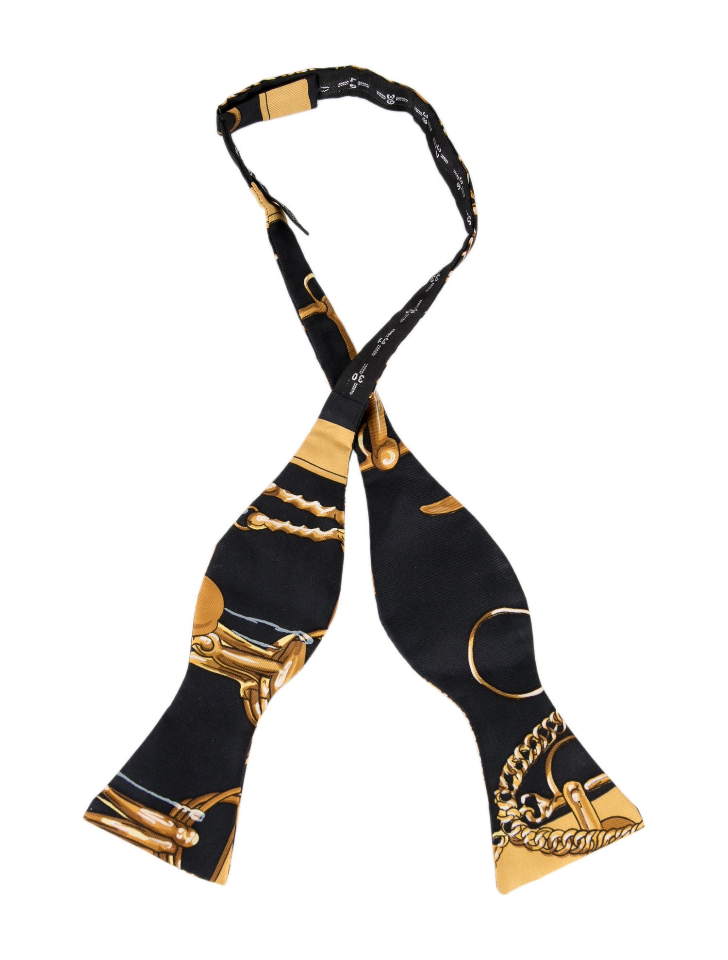 Hermès Pattern Print Silk Bow Tie
