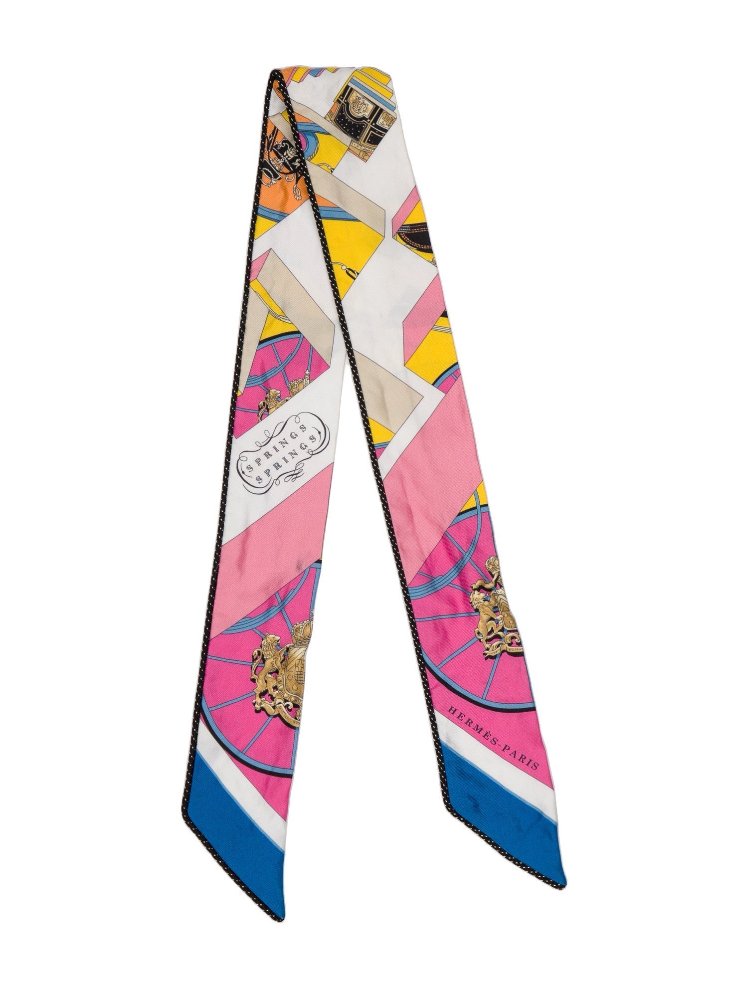 Hermès Springs Springs Silk Twilly Scarf