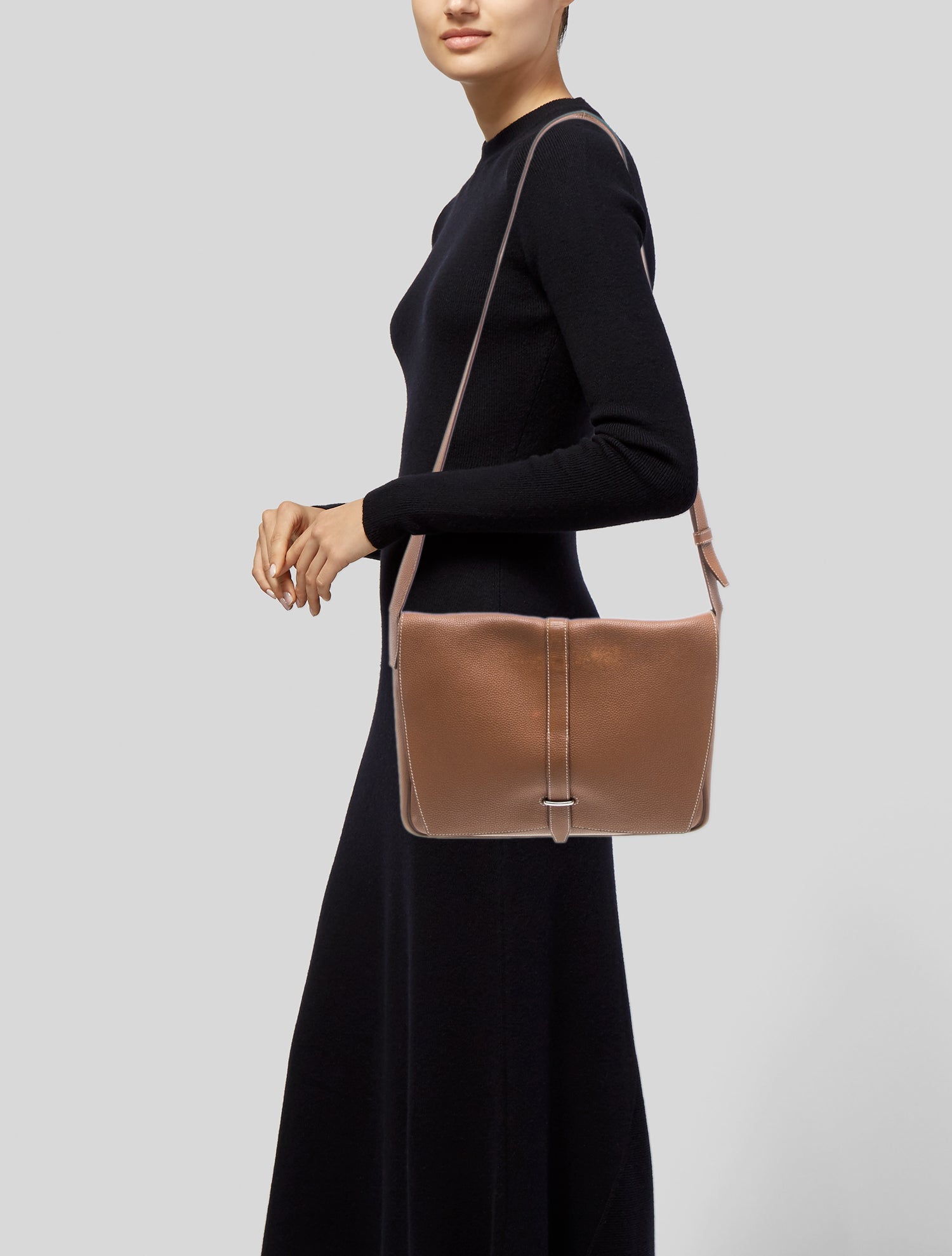 Hermès Togo Steve Light Junior Messenger Bag