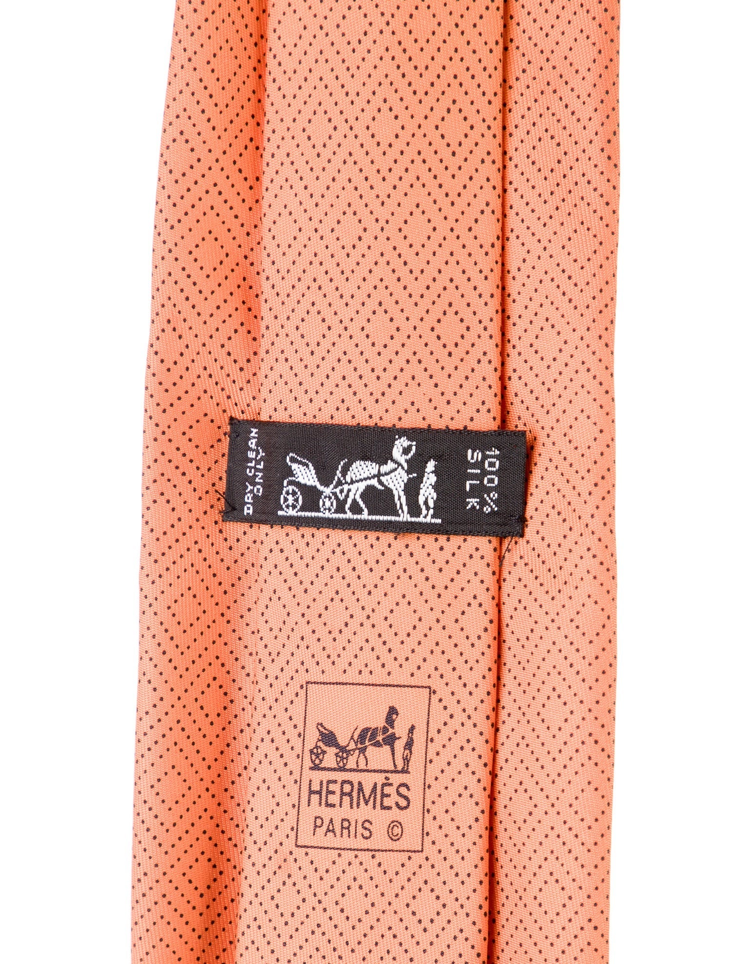 Hermès Necktie Geometric Dots Silk Tie